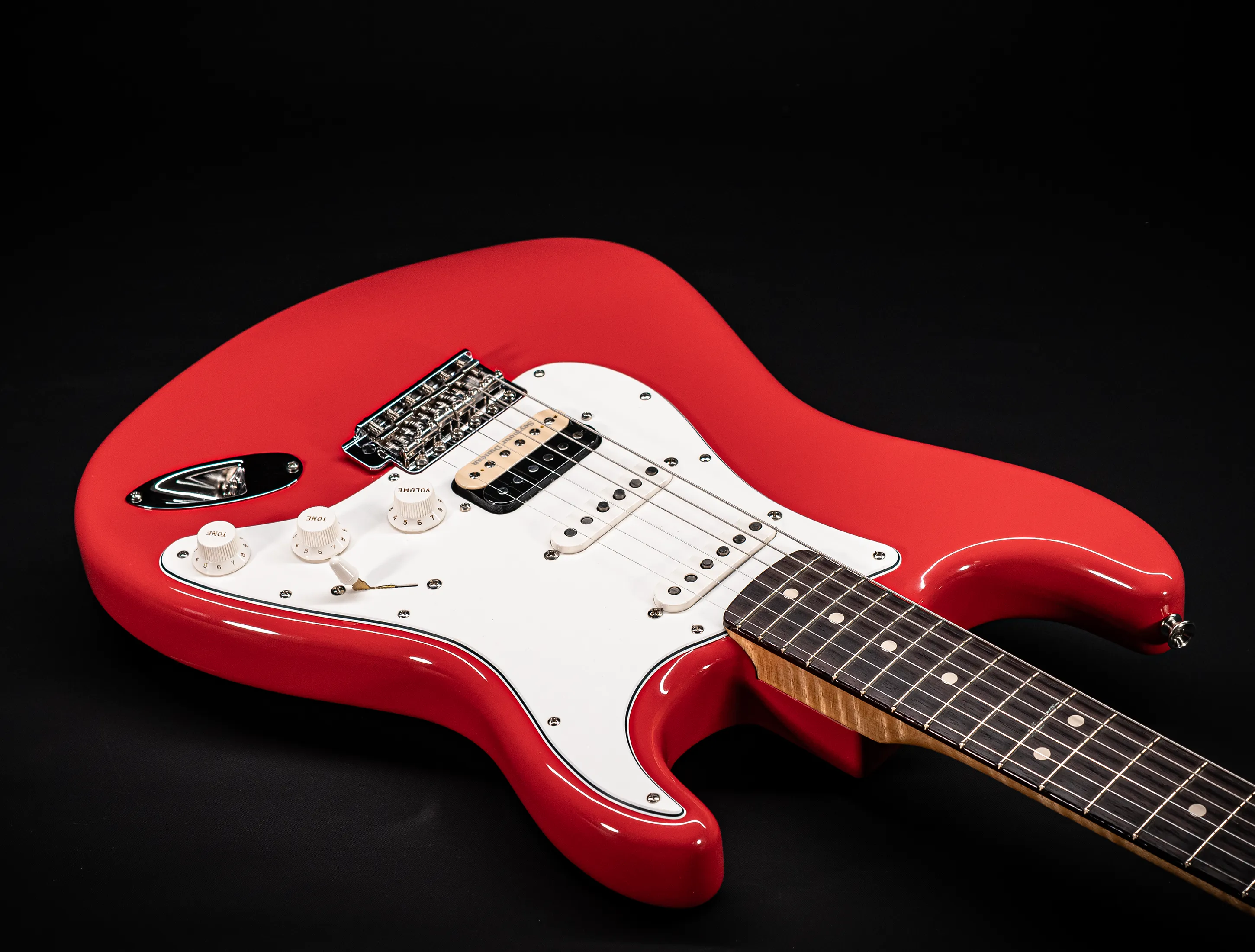 Fender MBD 1963 Humbucker Stratocaster GLOSS NOS flame Neck - Fiesta Red