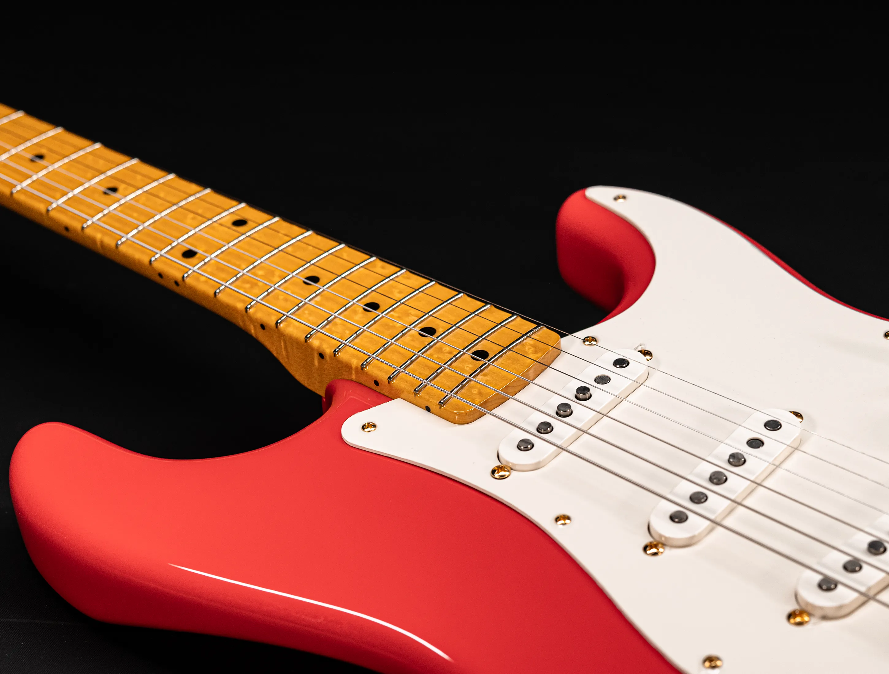 a161331 Fender MBD Limited 1957 Stratocaster Timeless NOS Birdseye Neck - Fiesta Red