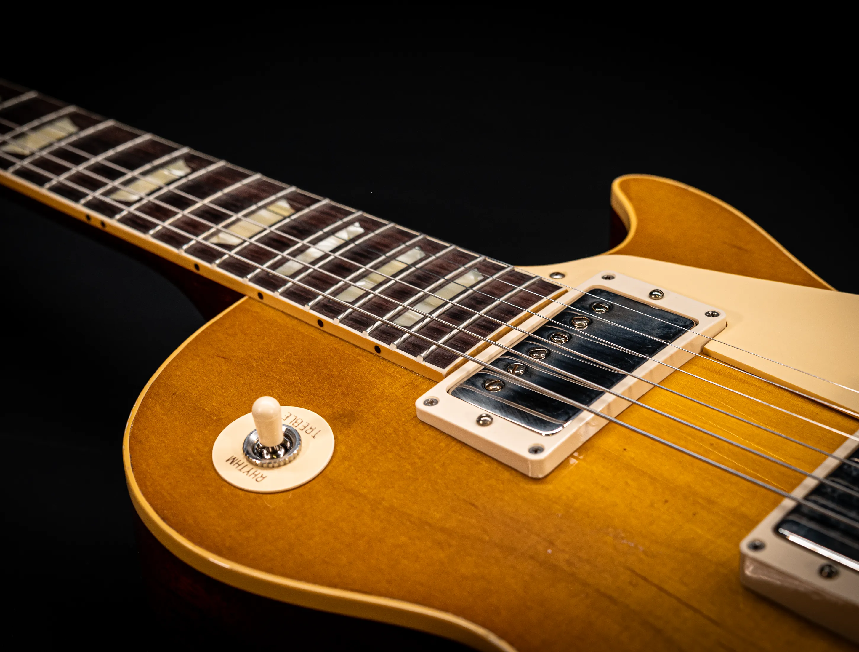 a171400 Gibson Les Paul 1958 Standard Reissue Murphy Lab Lemon Burst Light Aged Musikhaus-Hermann