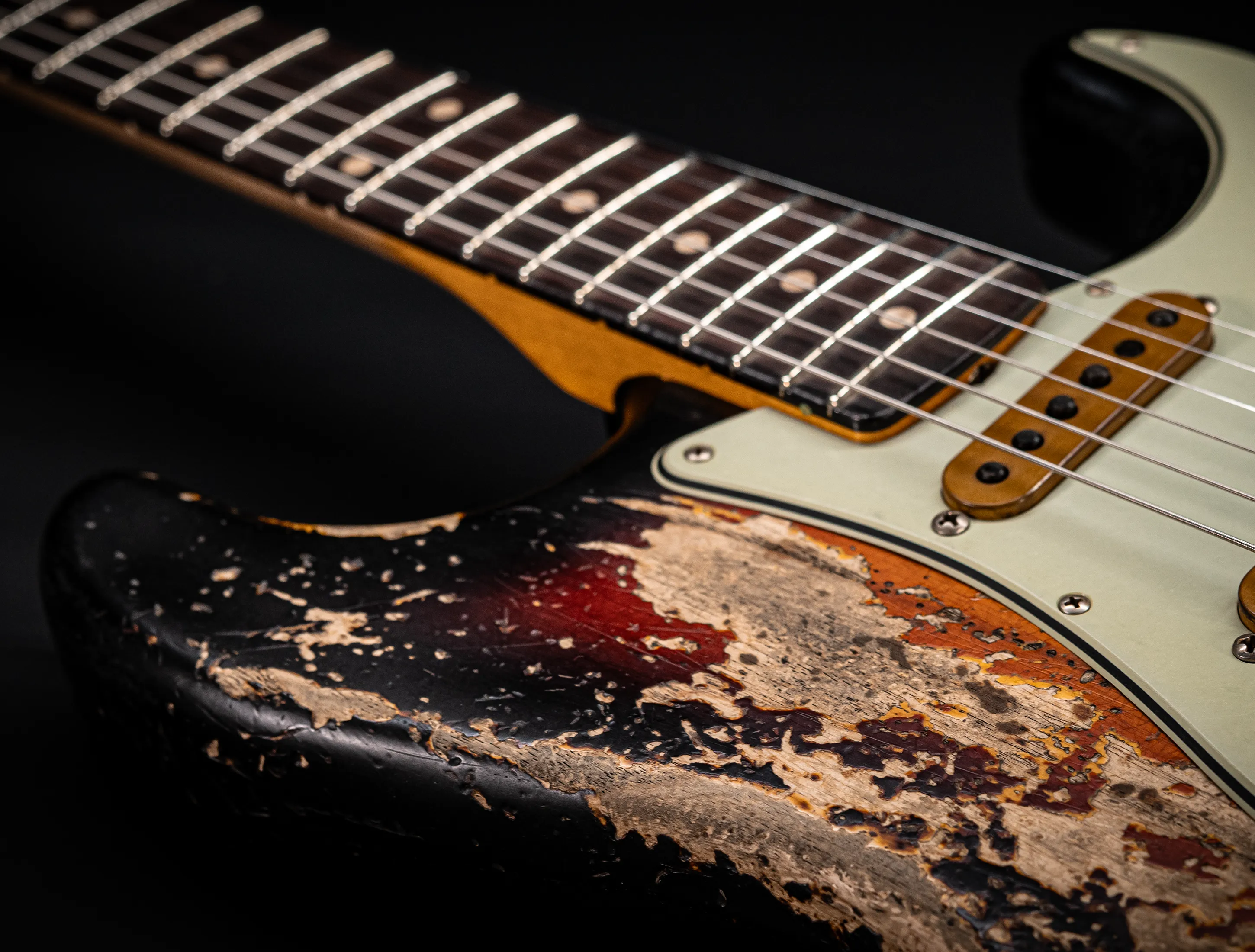 Fender MBD II 1962 Humbucker Hardtail Stratocaster MIDAS Super Heavy Relic - ASH Body Sunburst