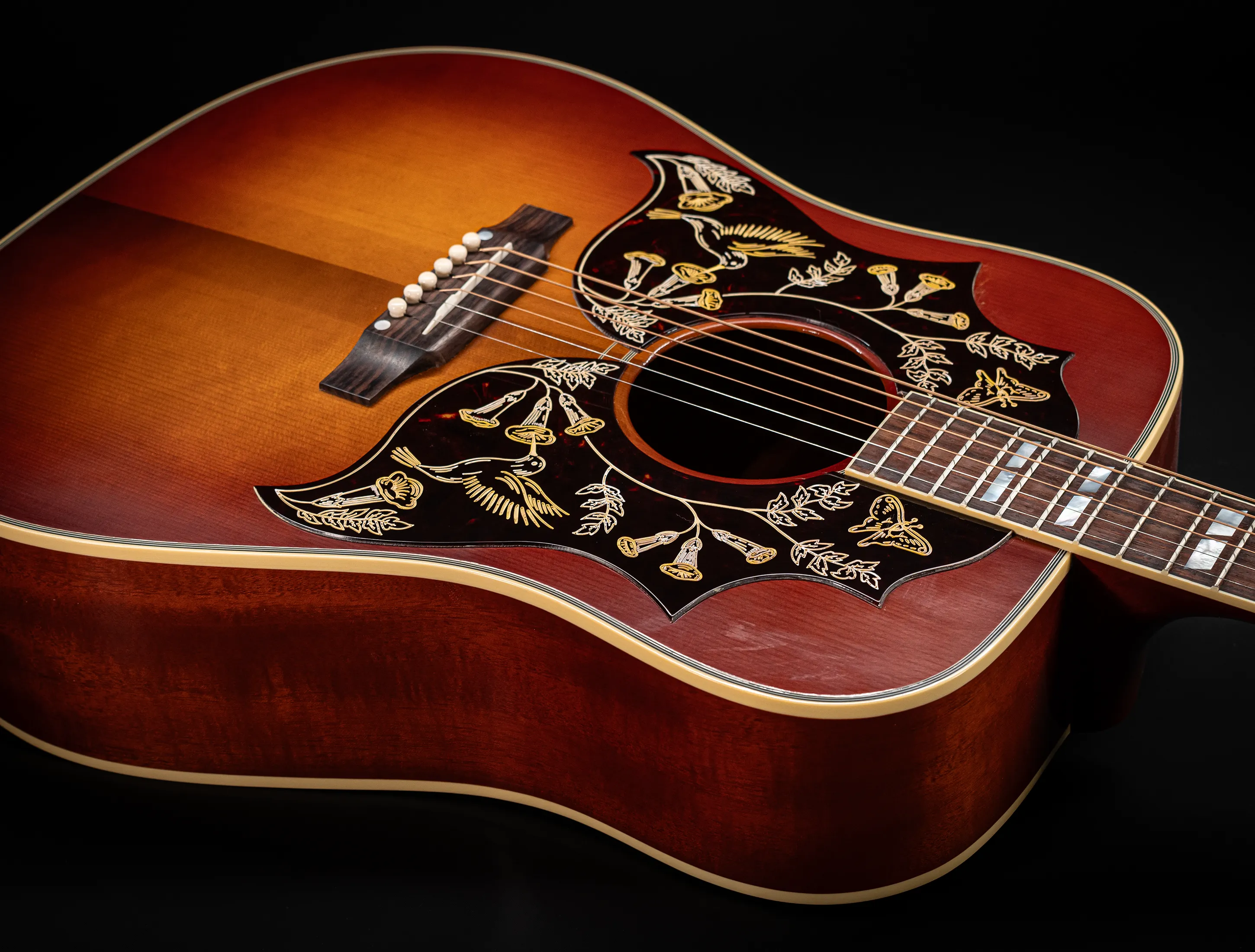 Gibson 1960 Hummingbird Double Pickguard Custom Shop thermally Aged Adirondack Antique 60s Cherry