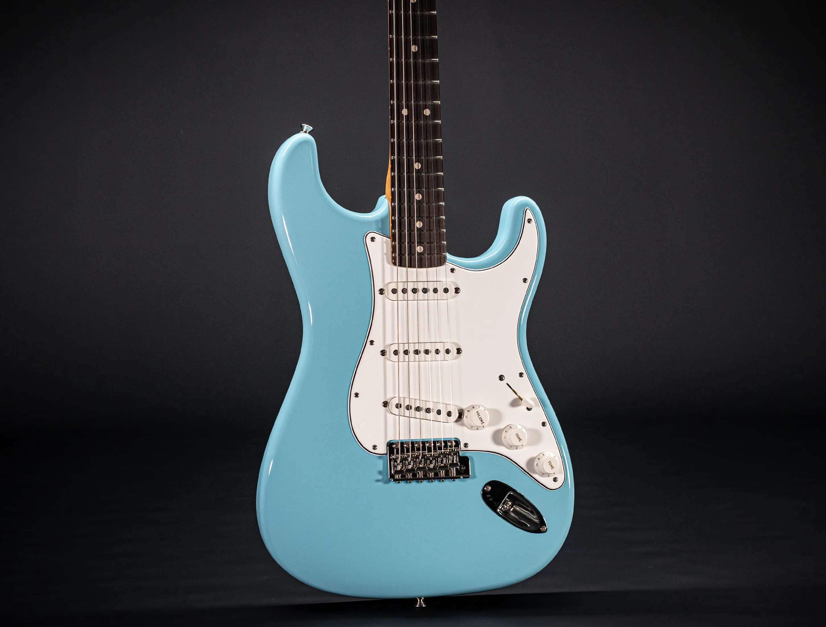 Fender MBD 1963 Stratocaster Prestige NOS flame Neck - Daphne Blue