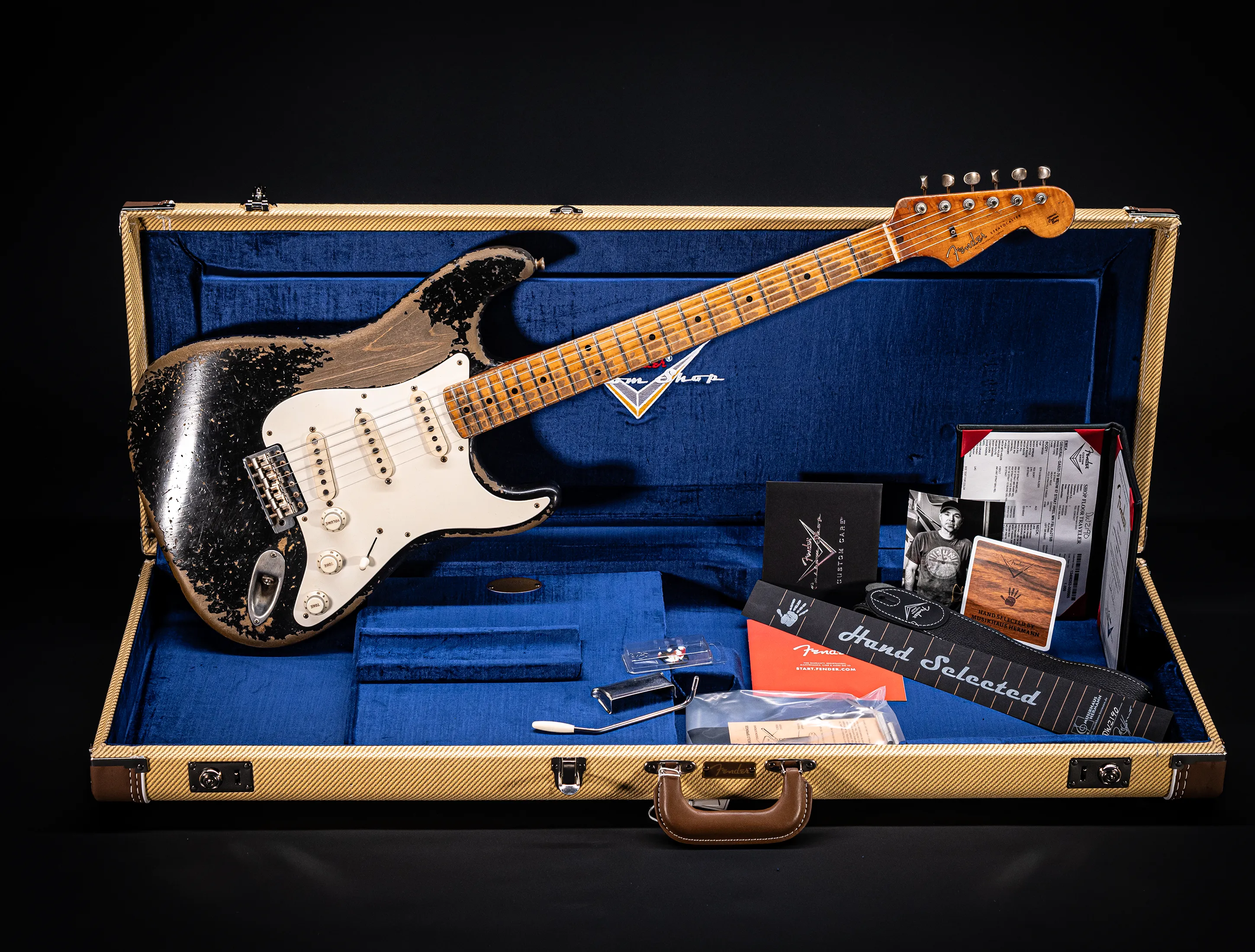 Fender Senior Masterbuilt Dale Wilson 1957 Stratocaster Heavy Relic - faded Black