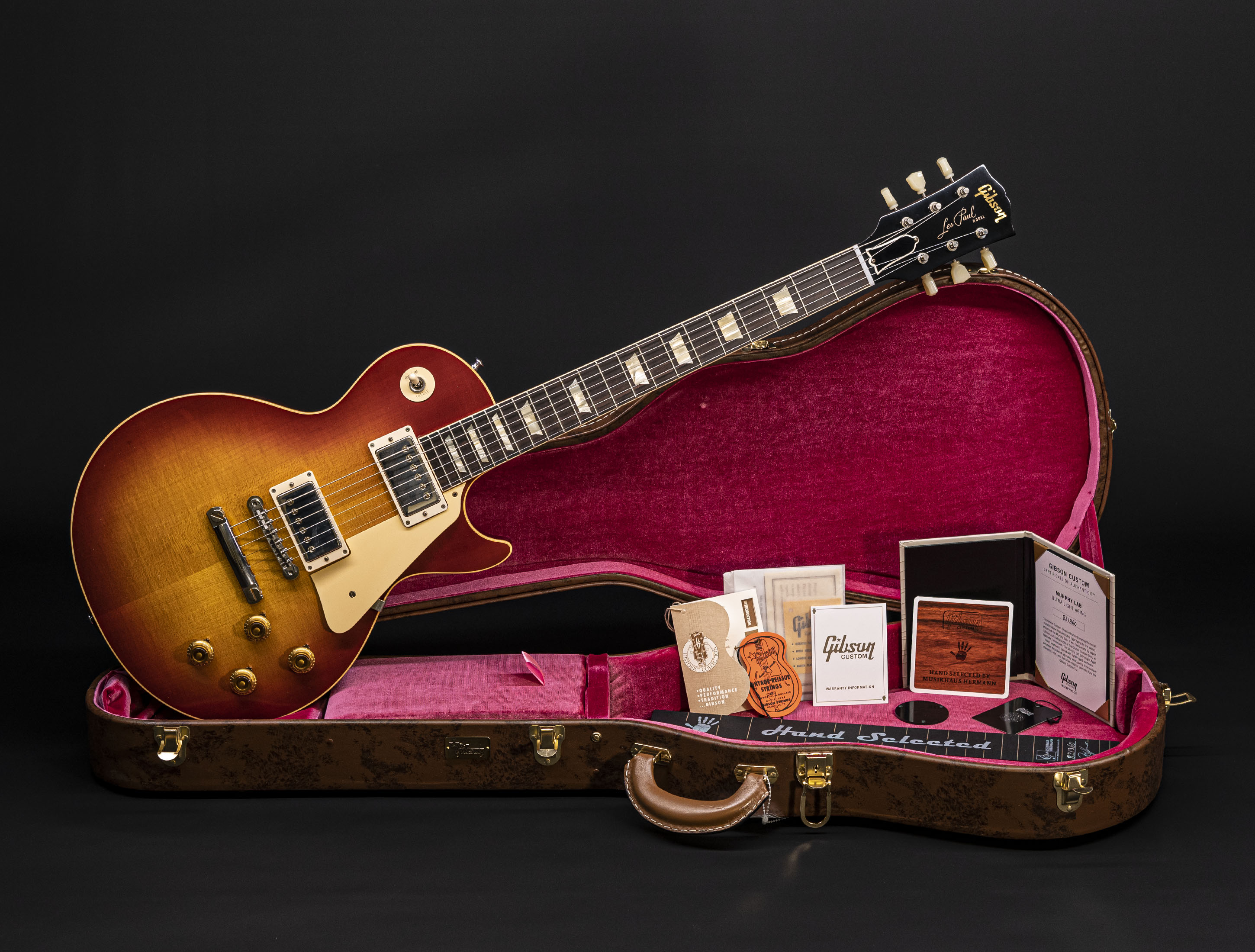 Gibson Les Paul 1958 Standard Murphy Lab Washed Cherry Sunburst Ultra Light Aged