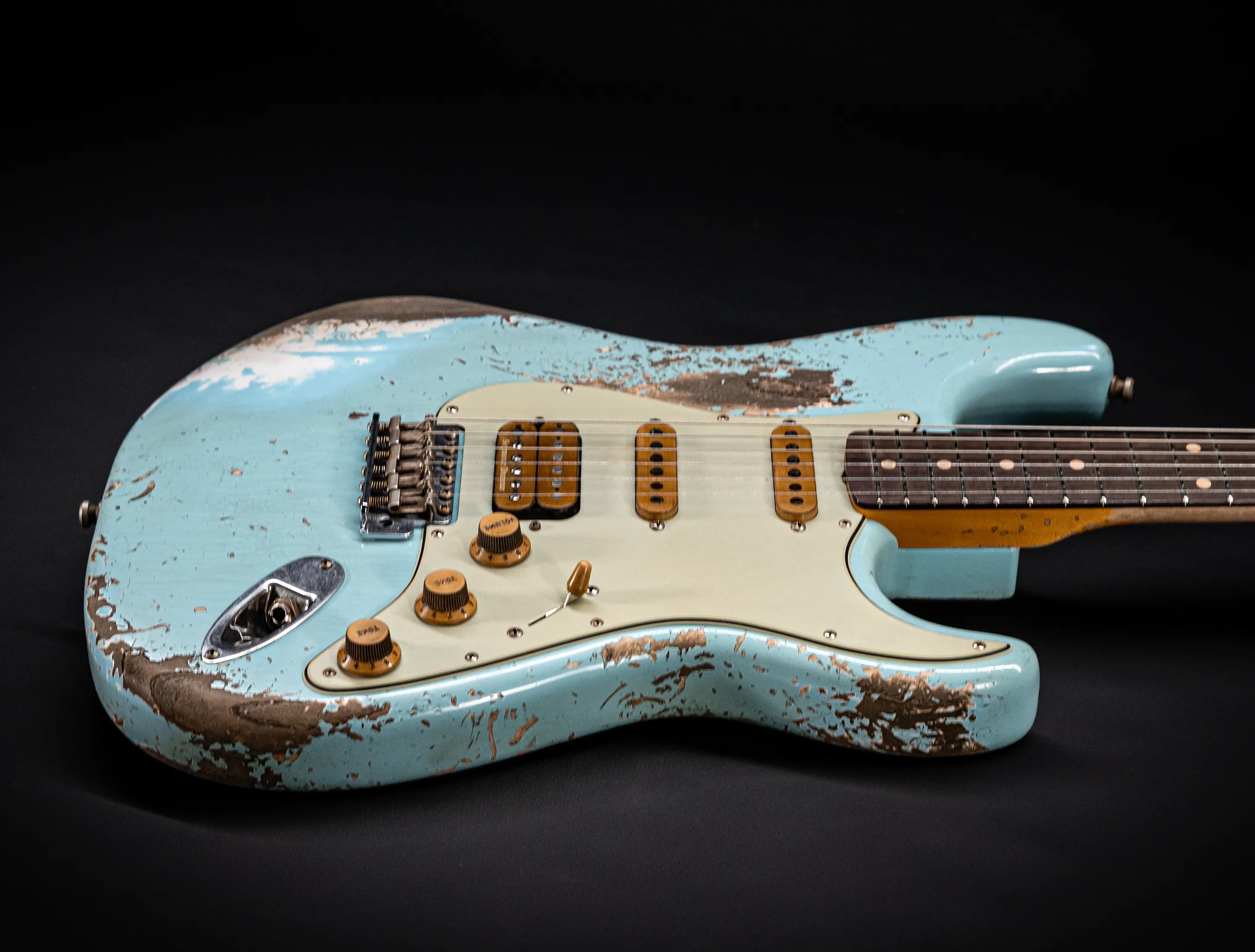 Fender MBD II 1962 Humbucker Stratocaster MIDAS Super Heavy Relic - ASH Body Daphne Blue