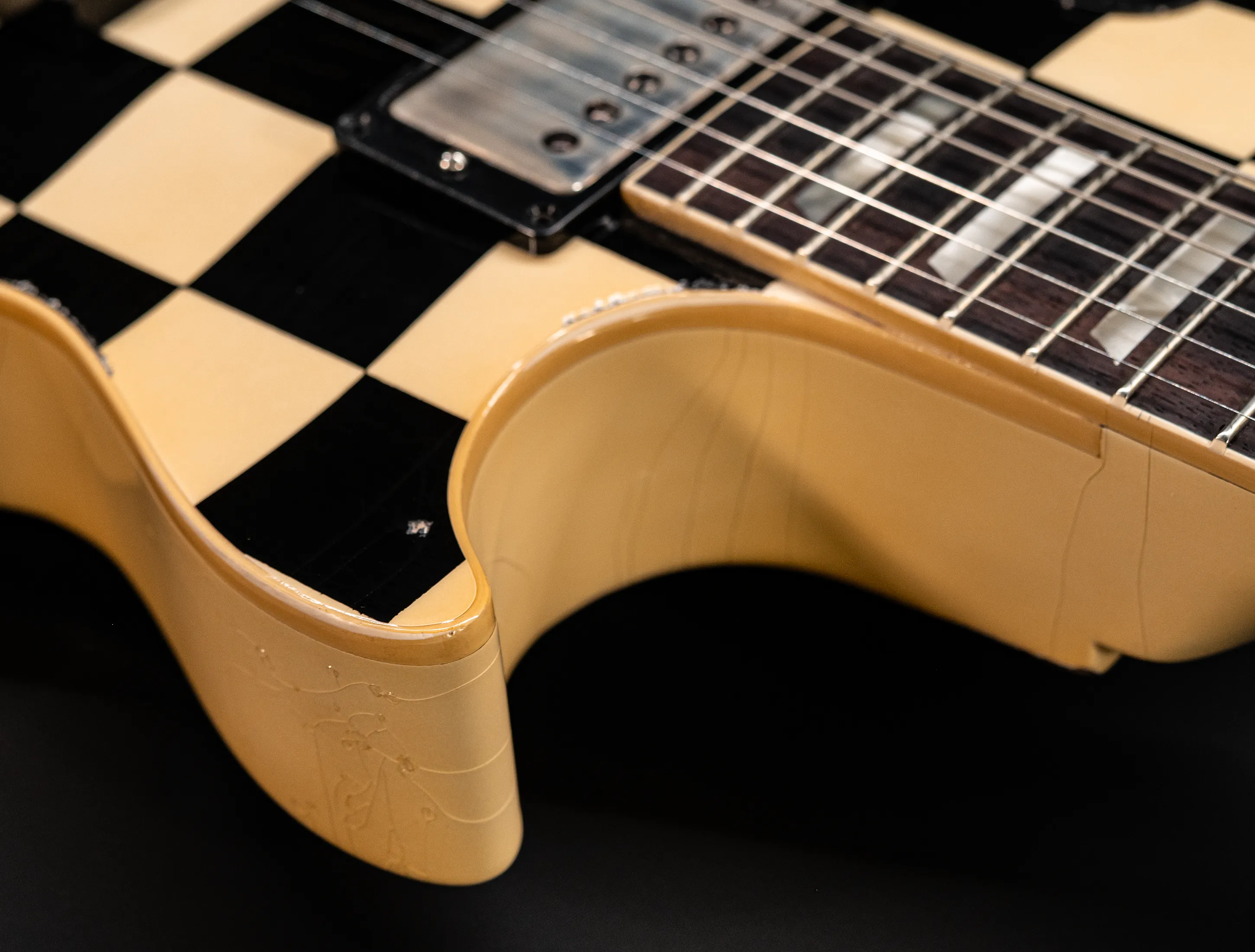 a162844 Gibson Les Paul 1958 Standard Murphy LAB Heavy Aged Black Checkerboard
