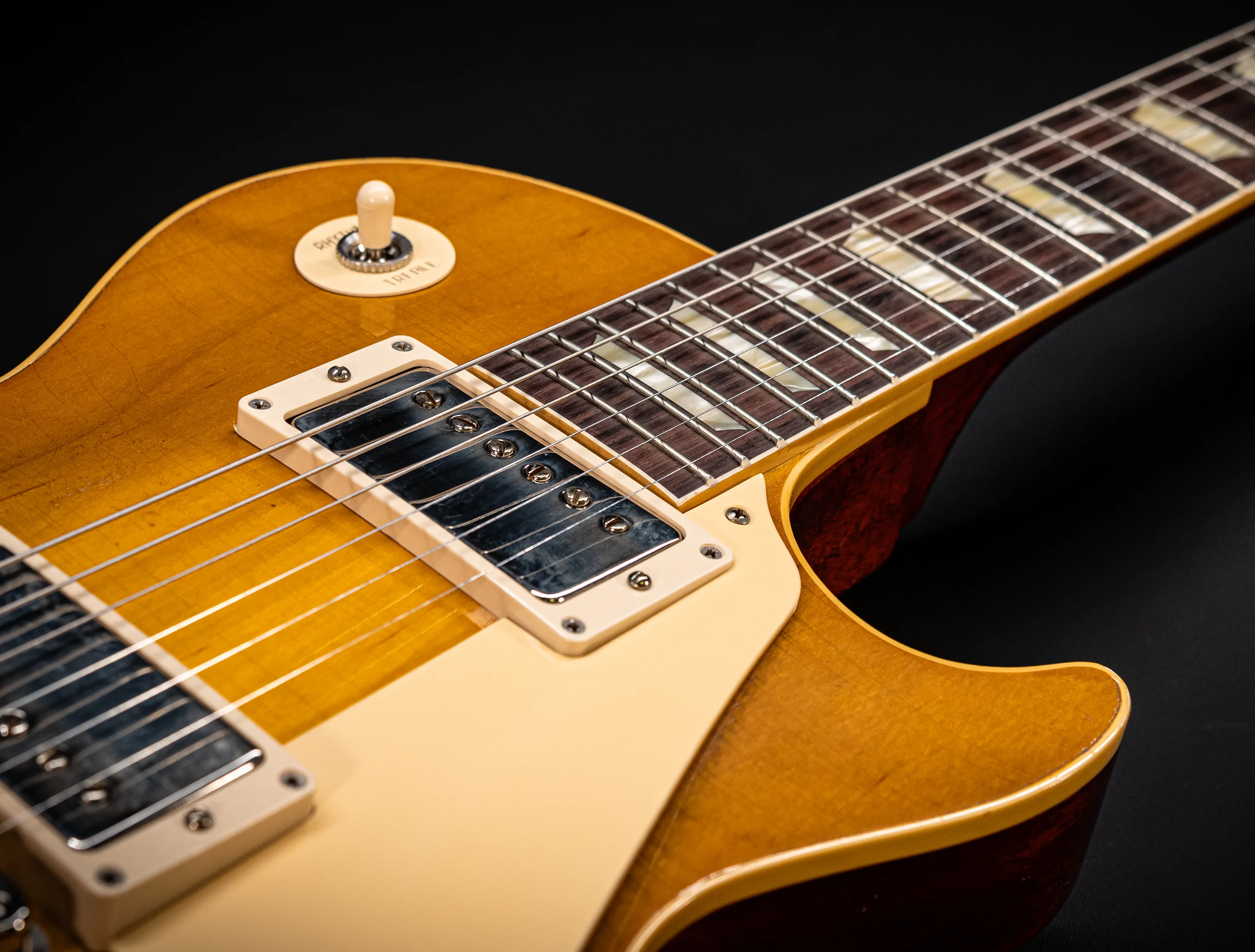 a171379 Gibson Les Paul 1958 Standard Reissue Murphy Lab Lemon Burst Light Aged Musikhaus-Hermann