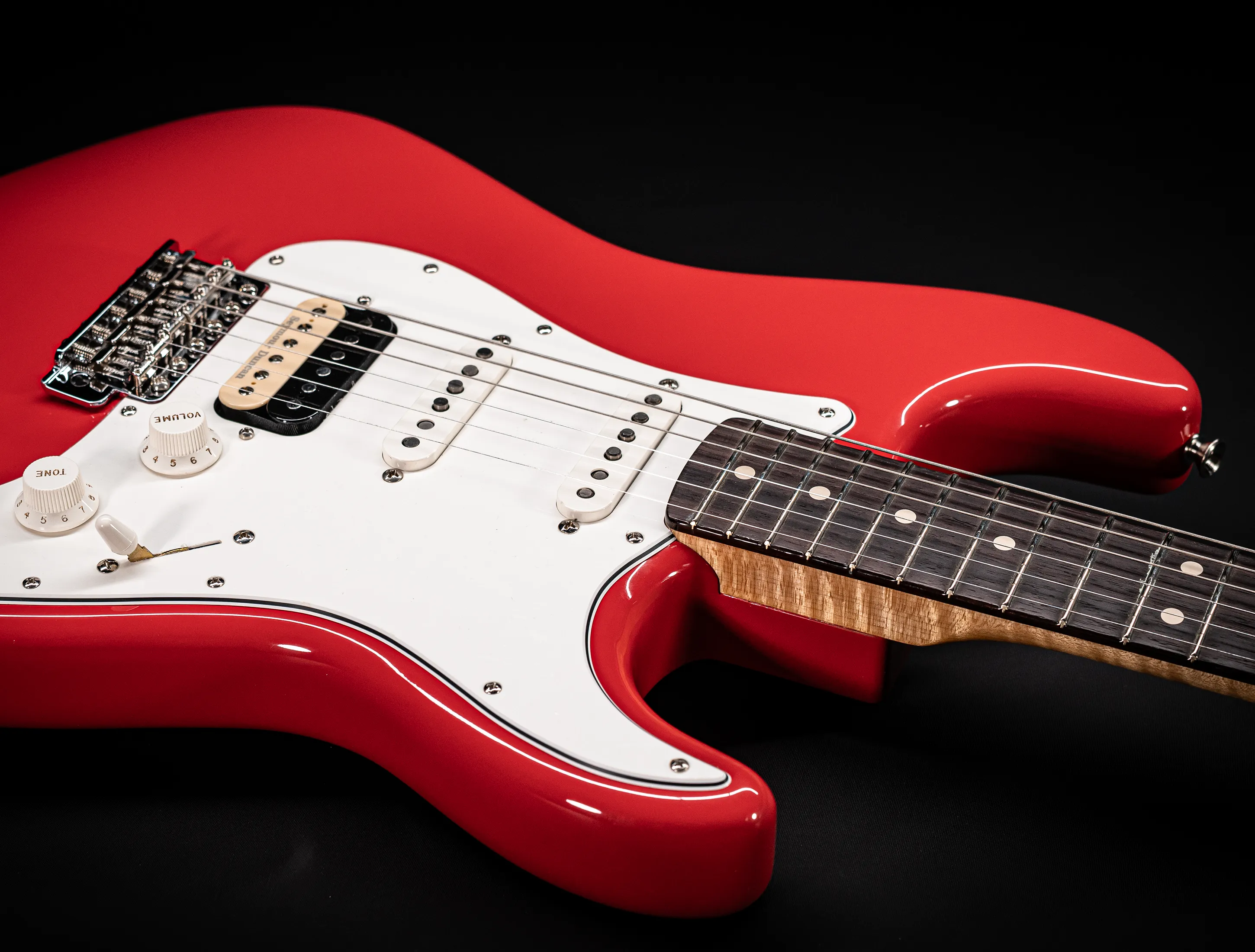 Fender MBD 1963 Humbucker Stratocaster GLOSS NOS flame Neck - Fiesta Red