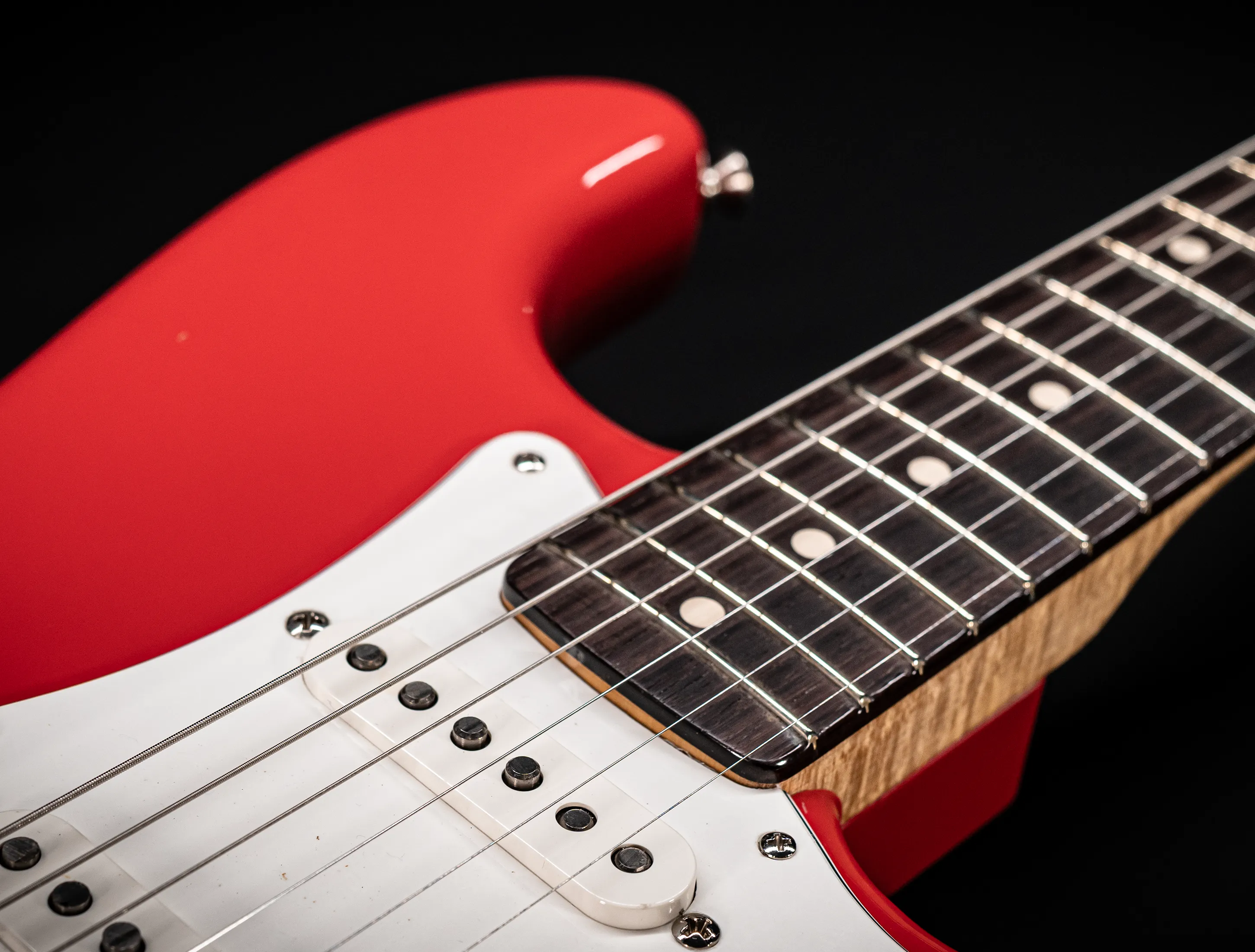 Fender MBD 1963 Humbucker Stratocaster GLOSS NOS flame Neck - Fiesta Red