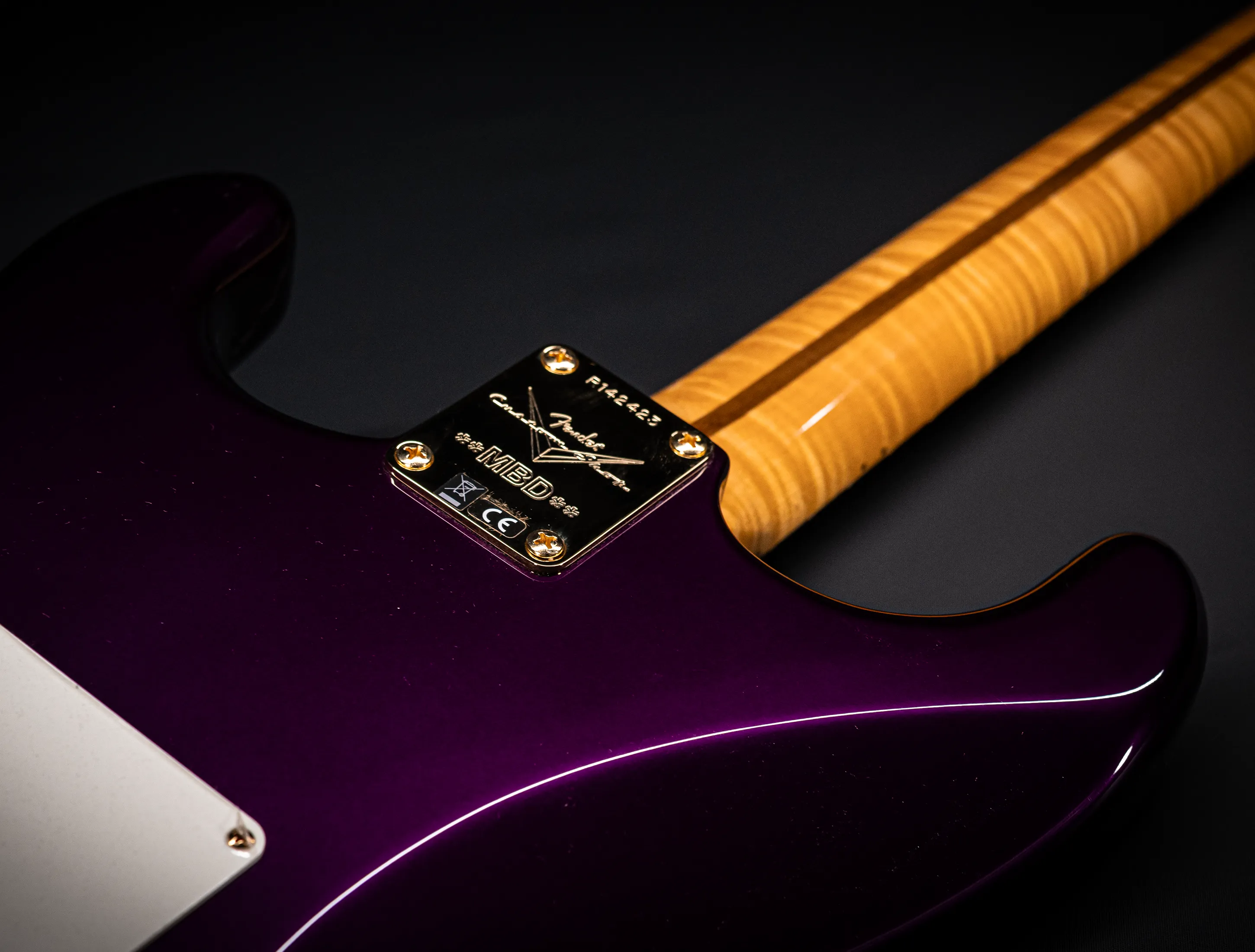 Fender MBD 1957 Stratocaster GLOSS NOS flame Neck - Purple Metallic