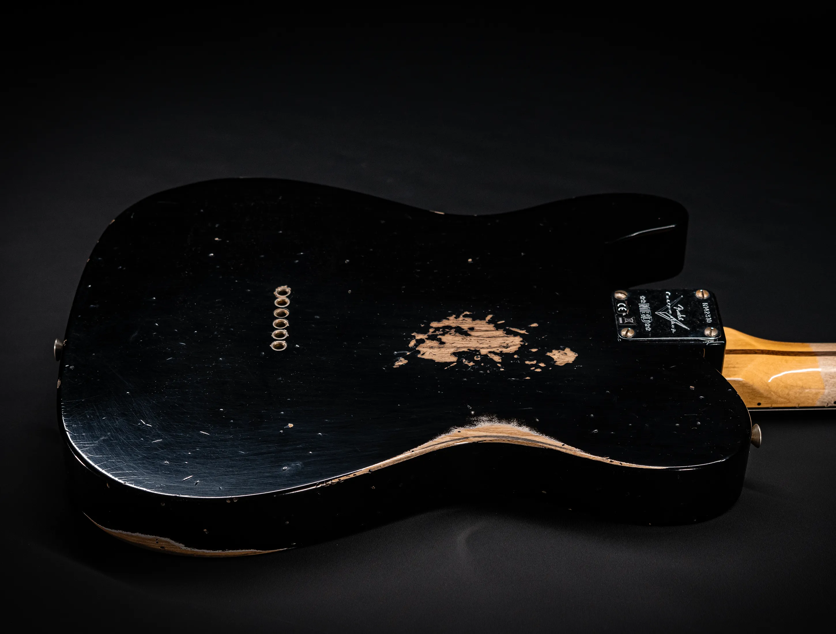 Fender MBD 1952 Telecaster Humbucker Between Relic & Heavy Relic - Black