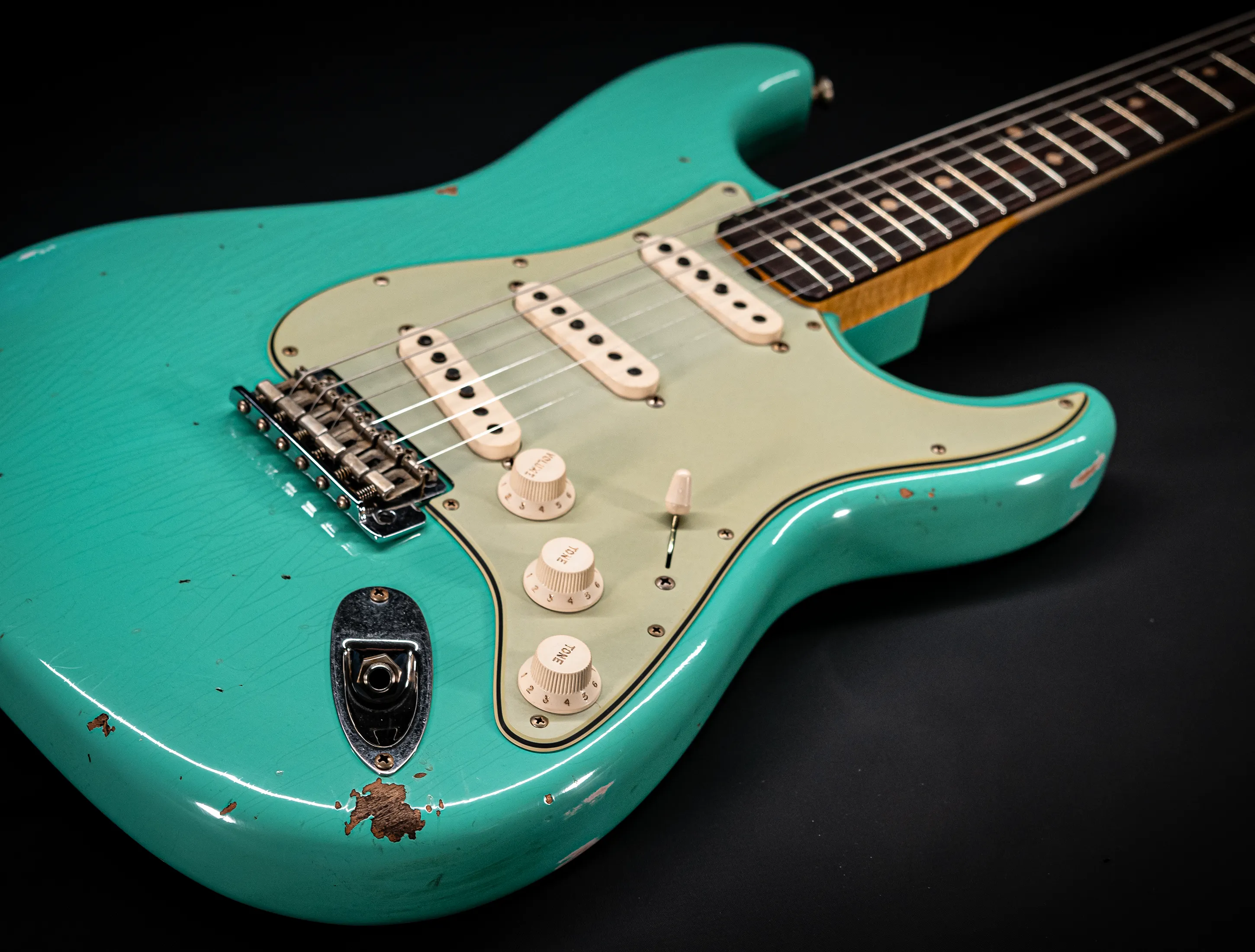 Fender MBD 1963 Stratocaster Relic - Aged Sea Foam Green