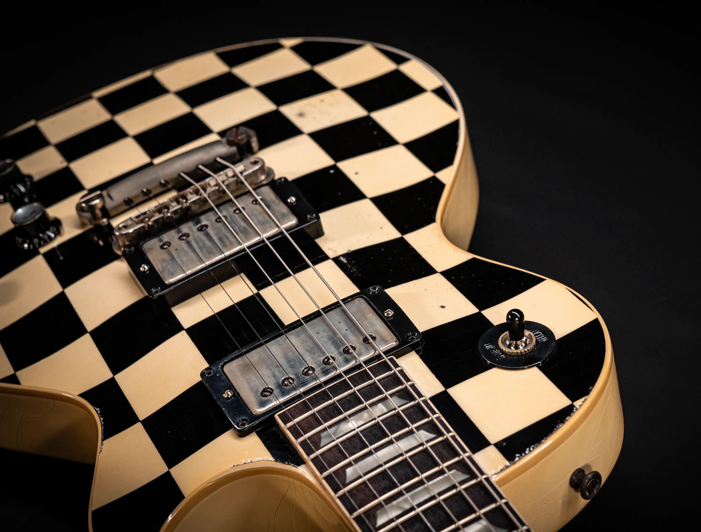 a162846 Gibson Les Paul 1958 Standard Murphy LAB Heavy Aged Black Checkerboard