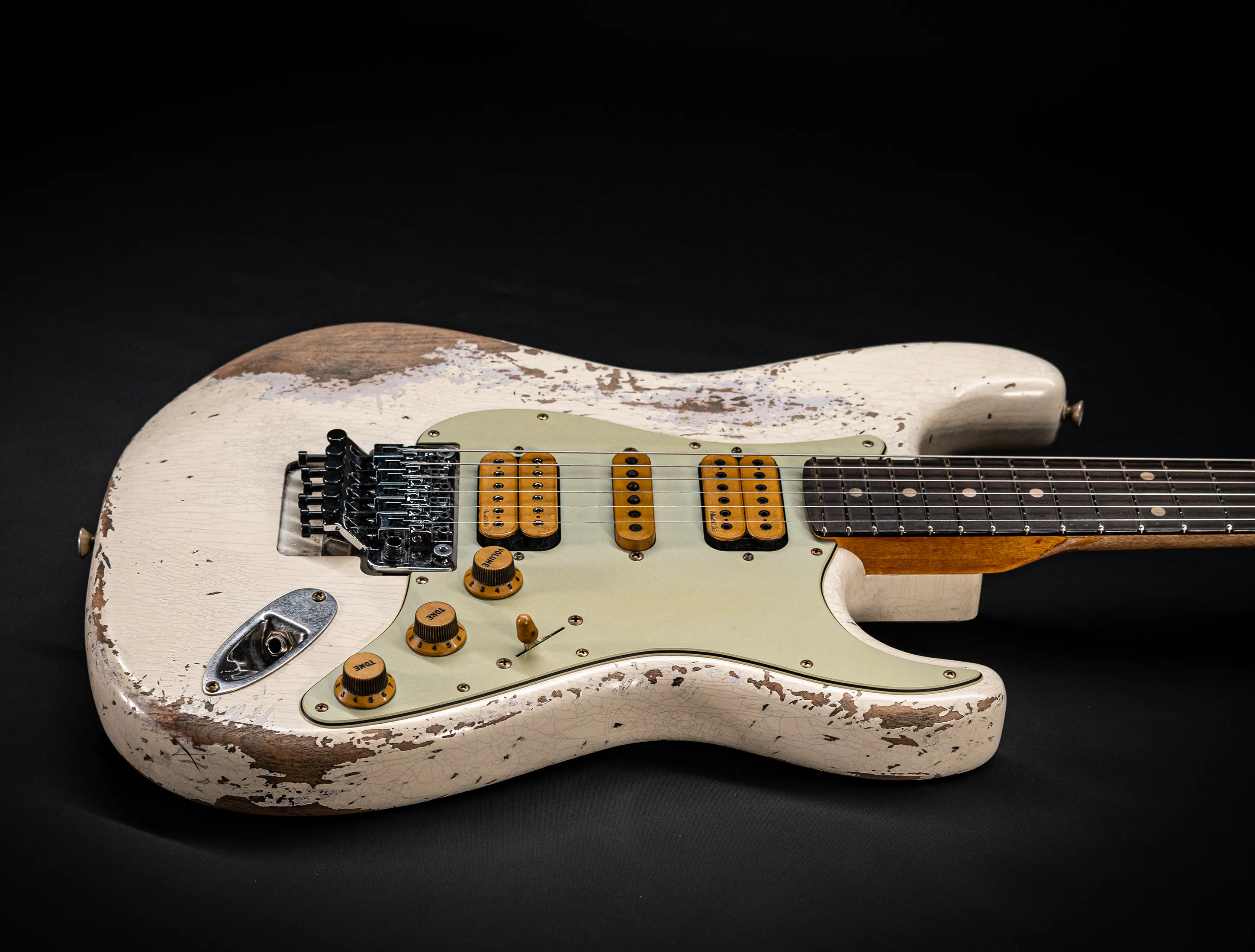 Fender MBD II 1962 FLOYD ROSE Stratocaster MIDAS Super Heavy Relic - Olympic White