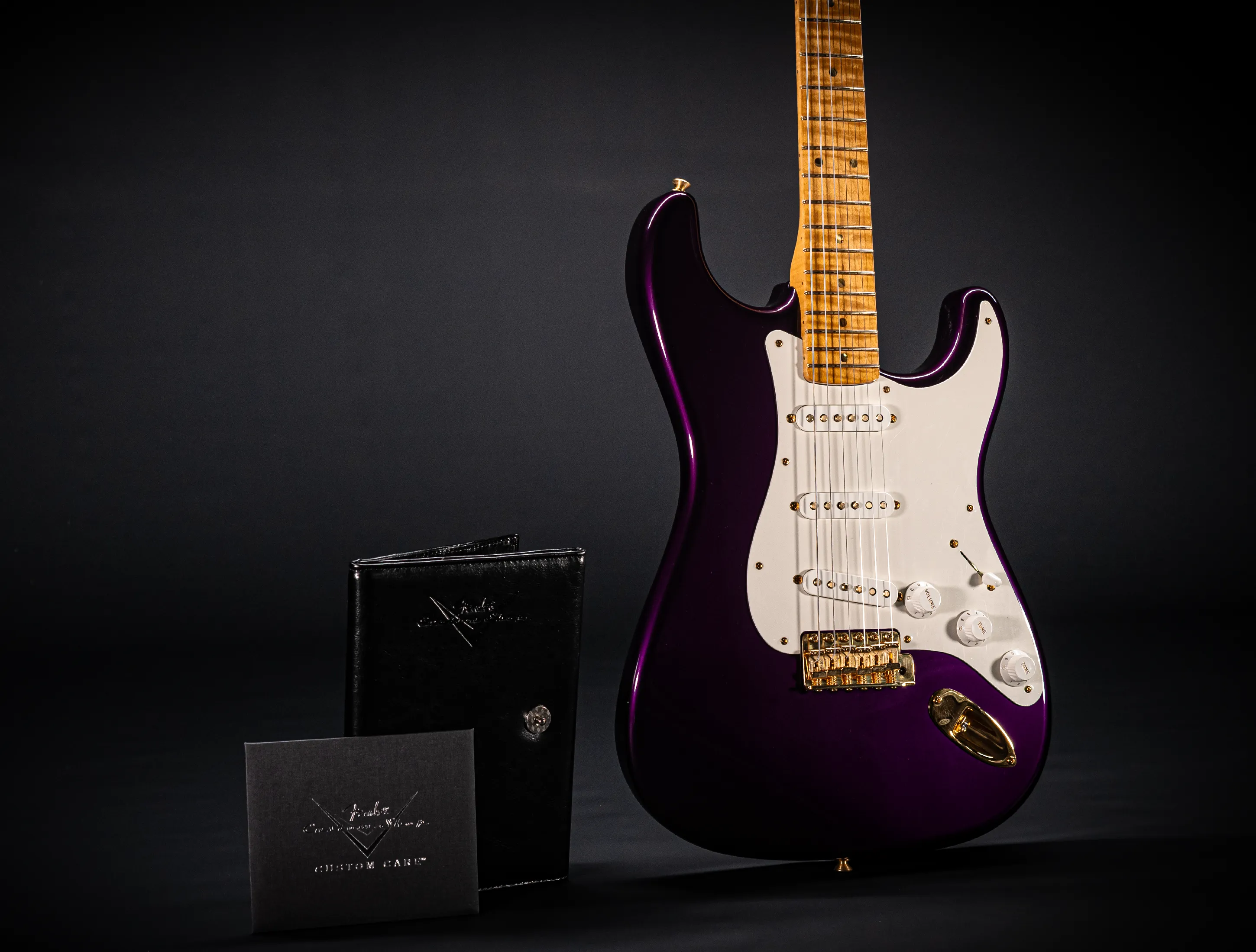 Fender MBD 1957 Stratocaster GLOSS NOS flame Neck - Purple Metallic