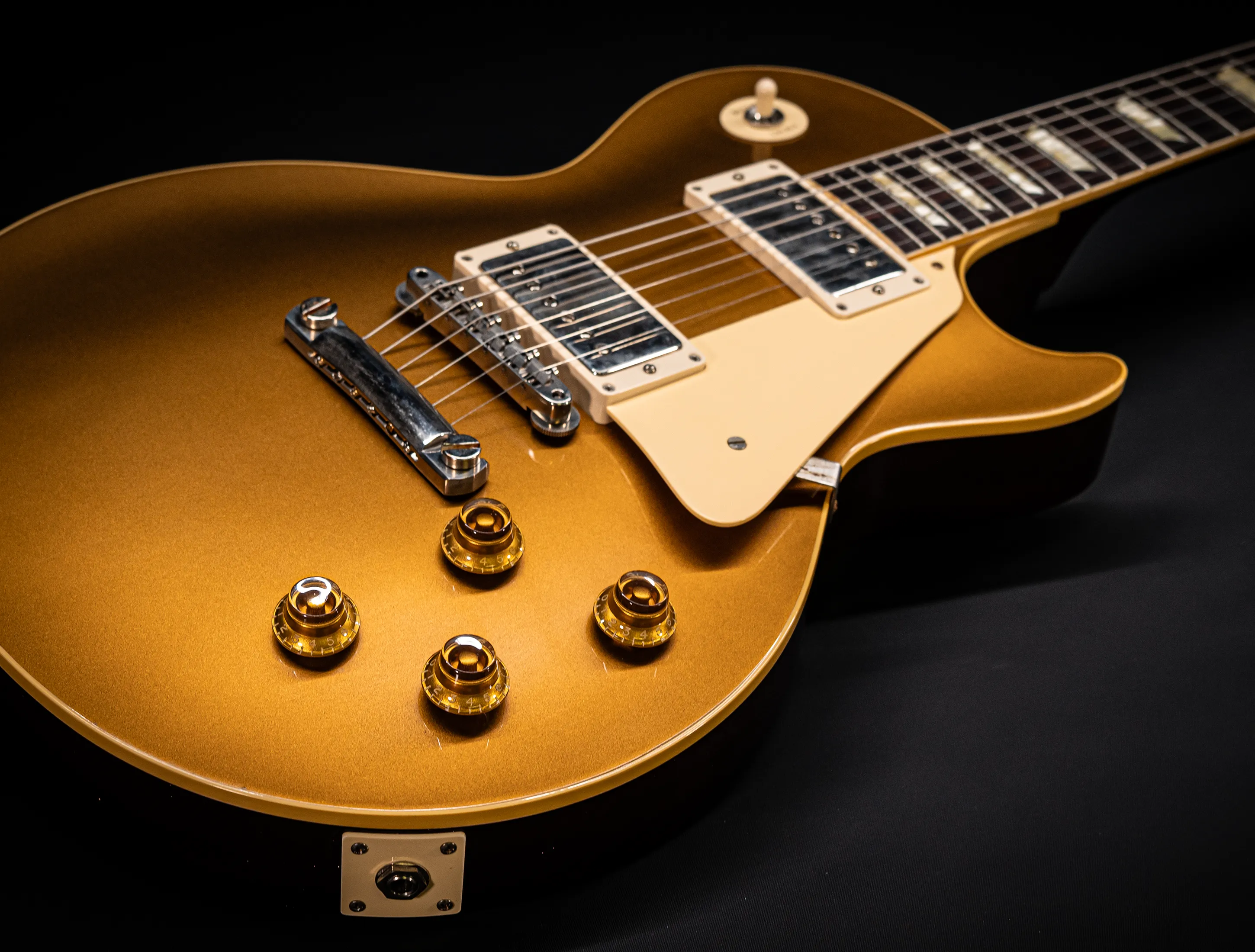 a171492 Gibson Les Paul 1957 Goldtop Darkback VOS Musikhaus-Hermann