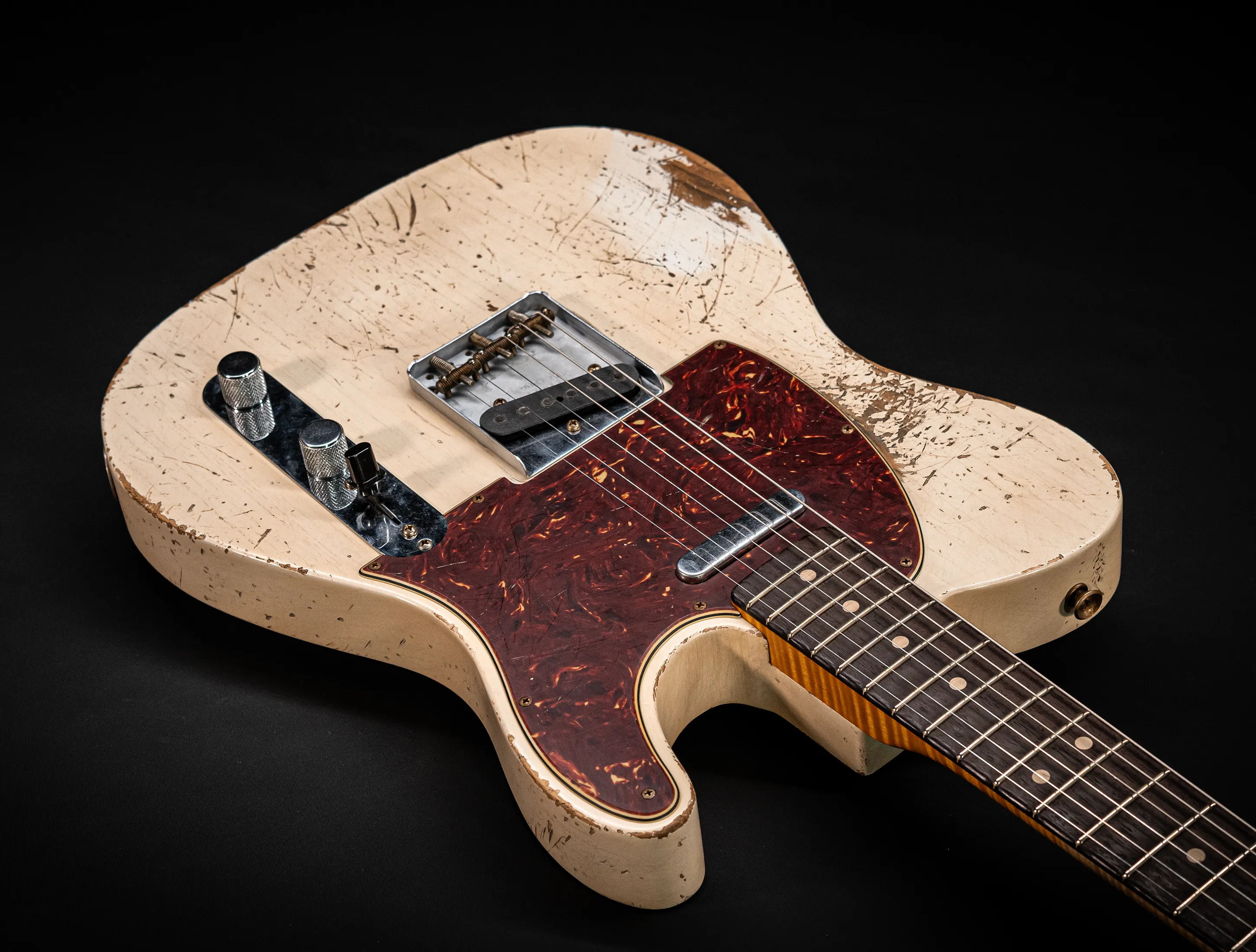 a162525 Fender Masterbuilt Jason Smith 1963 Telecaster Heavy Relic - Smoked Olympic White