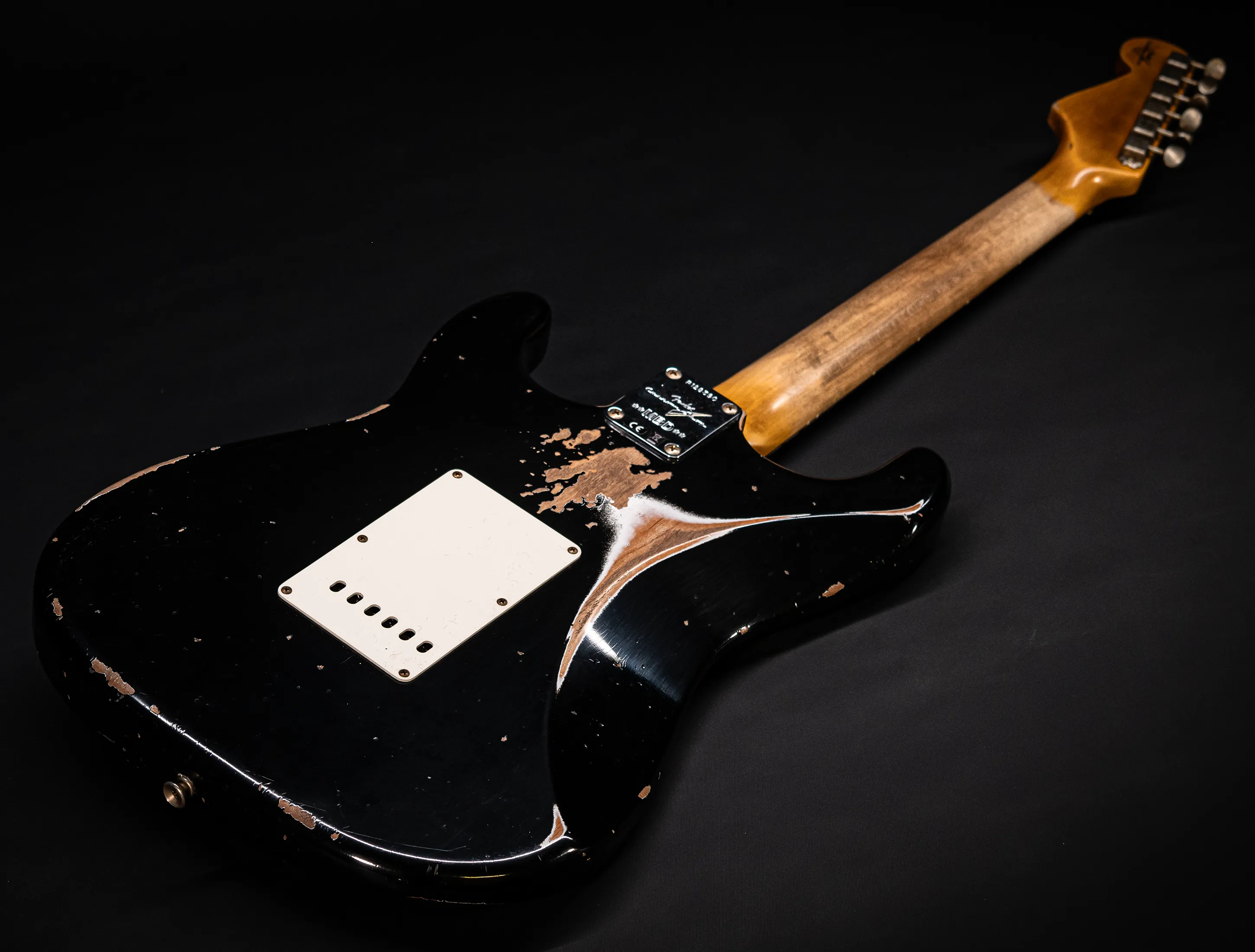 a173086Fender MBD Limited 1963 Humbucker Stratocaster Heavy Relic - Black Muikhaus-Hermann