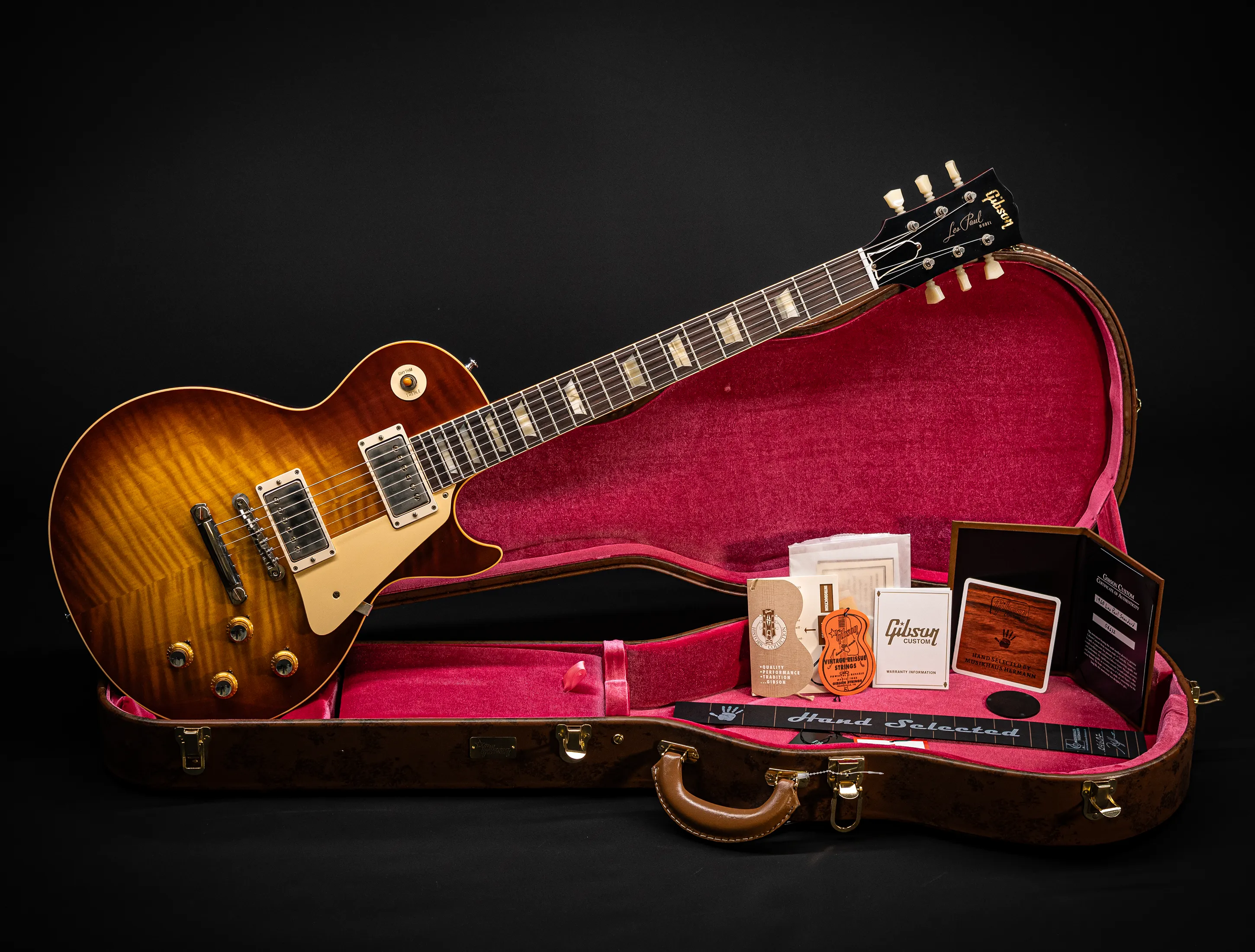 a170779 Gibson Les Paul 1960 Standard Reissue VOS - Iced Tea Burst AAAA Top Musikhaus-Hermann