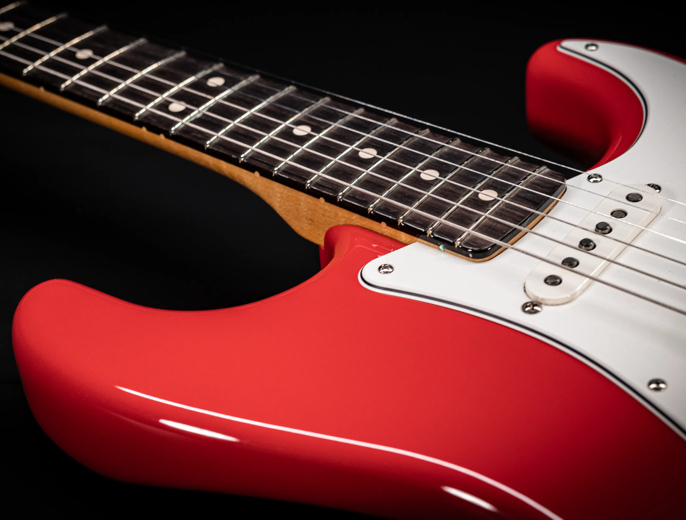 Fender MBD 1963 Humbucker Stratocaster GLOSS NOS flame Neck - Fiesta Red