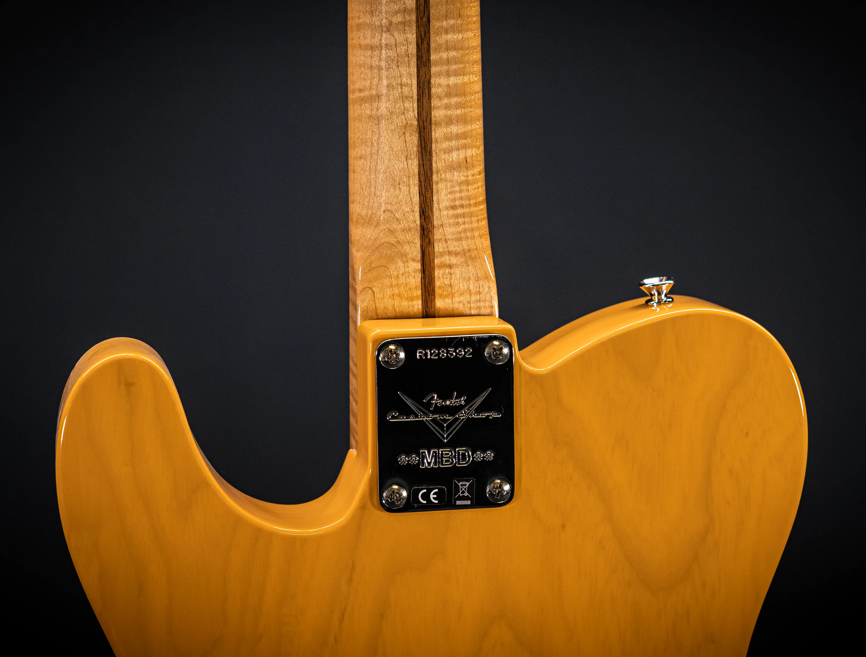a175695-Fender-MBD- Limited-1952-Humbucker-Telecaster-Timeless-NOS-flame-Neck-Aged-Butterscotch-Blonde-