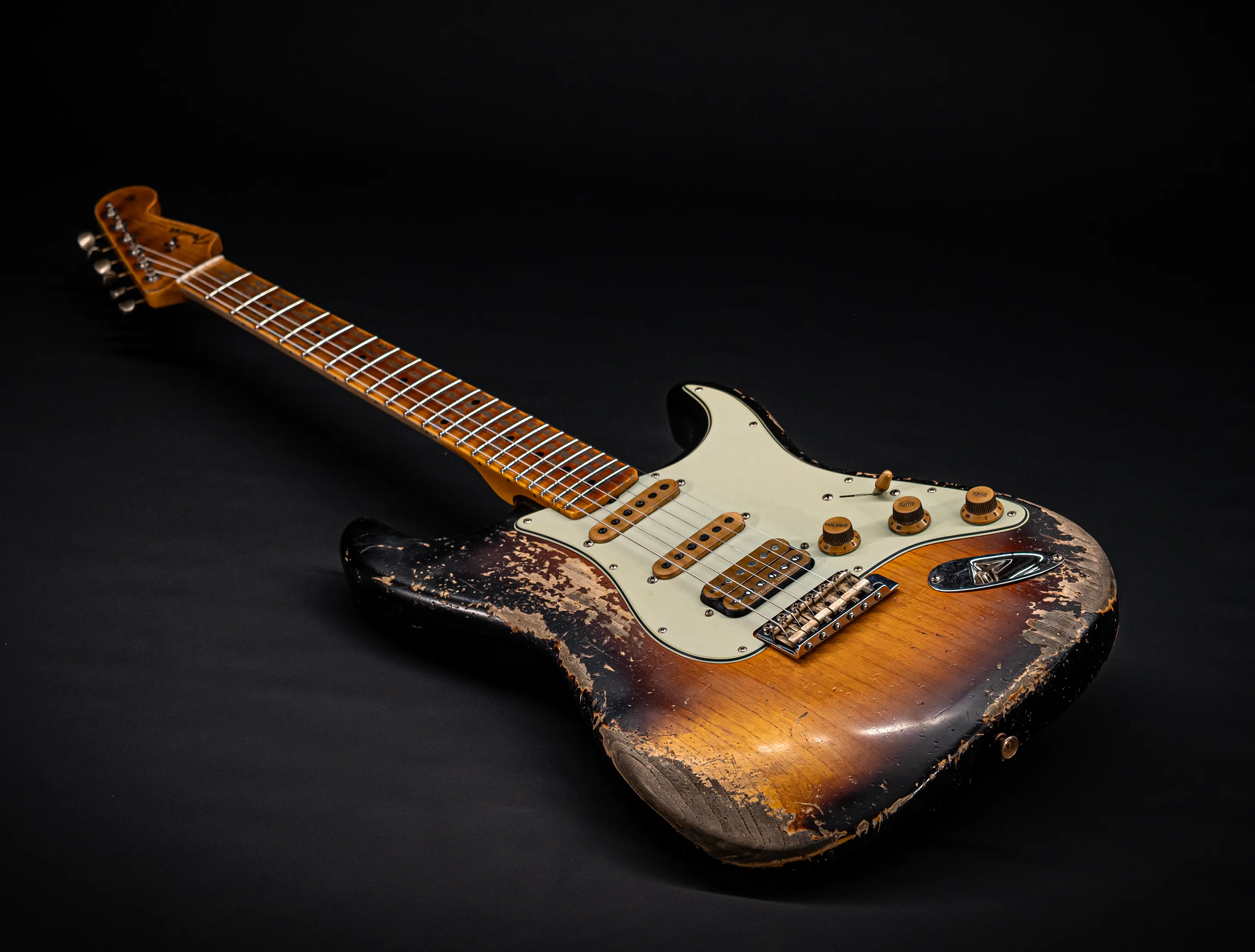 Fender MBD II 1962 Humbucker Stratocaster MIDAS Super Heavy Relic - ASH Body Maple Neck Sunburst