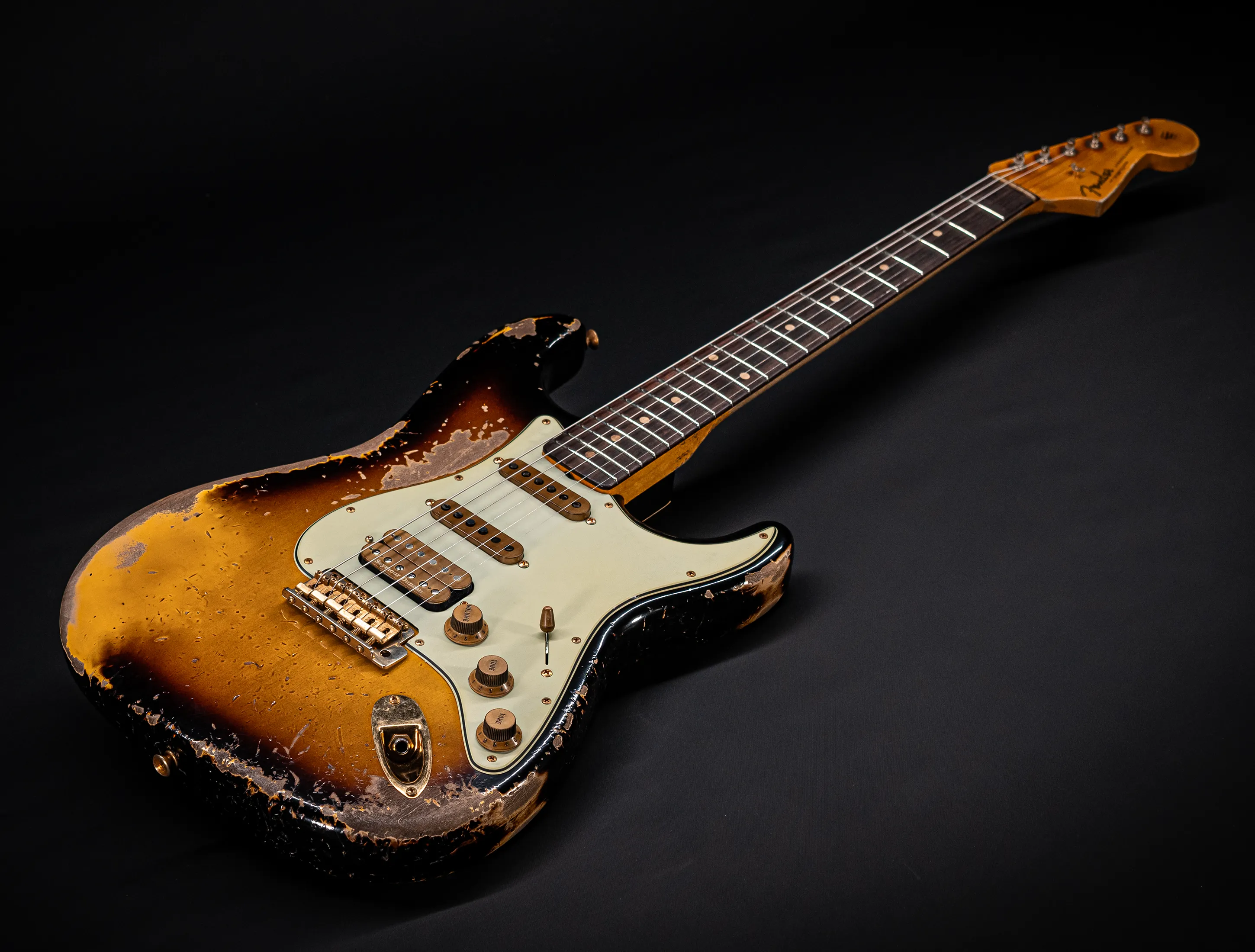 Fender MBD II 1962 Humbucker Stratocaster MIDAS Super Heavy Relic - ALDER Body Sunburst