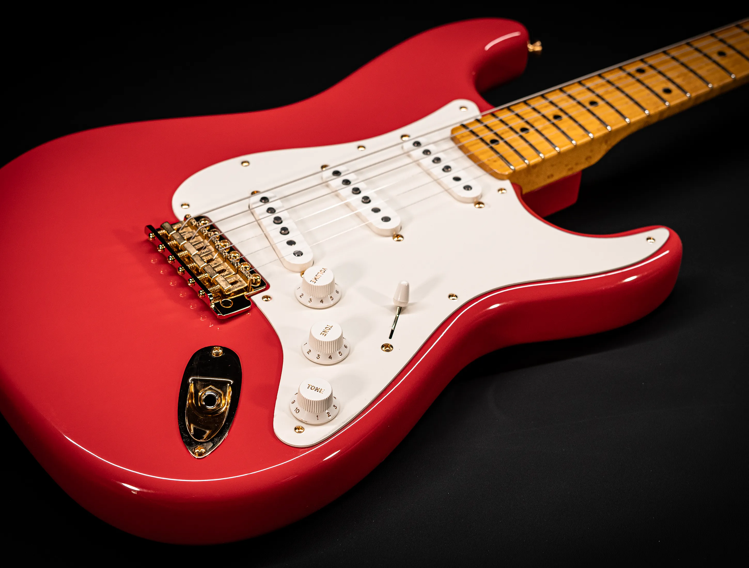 a161313 Fender MBD Limited 1957 Stratocaster Timeless NOS Birdseye Neck - Fiesta Red