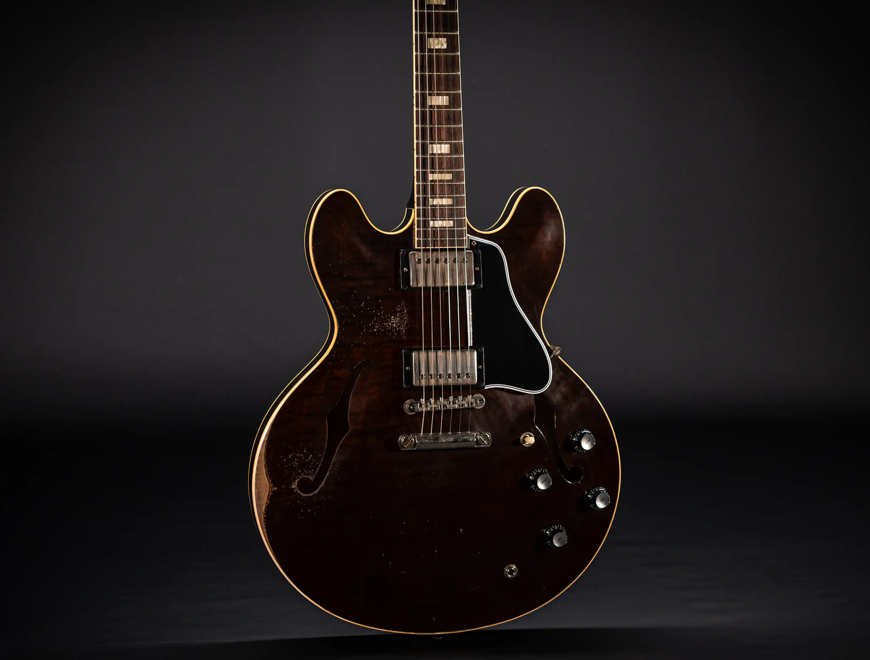 a154419 Gibson-ES-335-1964-Custom-Shop-Murphy-Lab-Heavy-Aged-Figured-Maple-Antique-Walnut-Stain