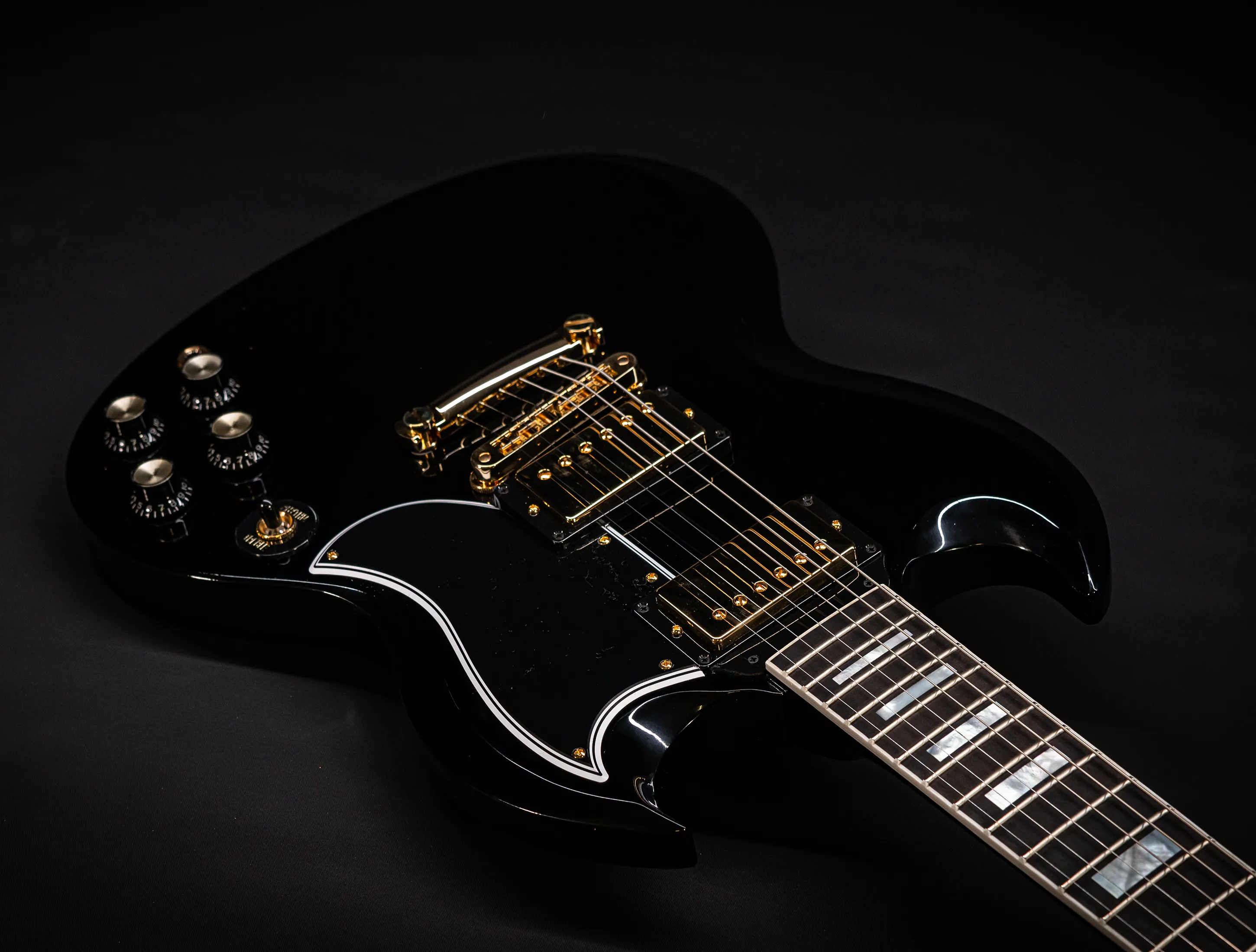 a164377 Gibson SG Custom 2 Pickup GLOSS Ebony