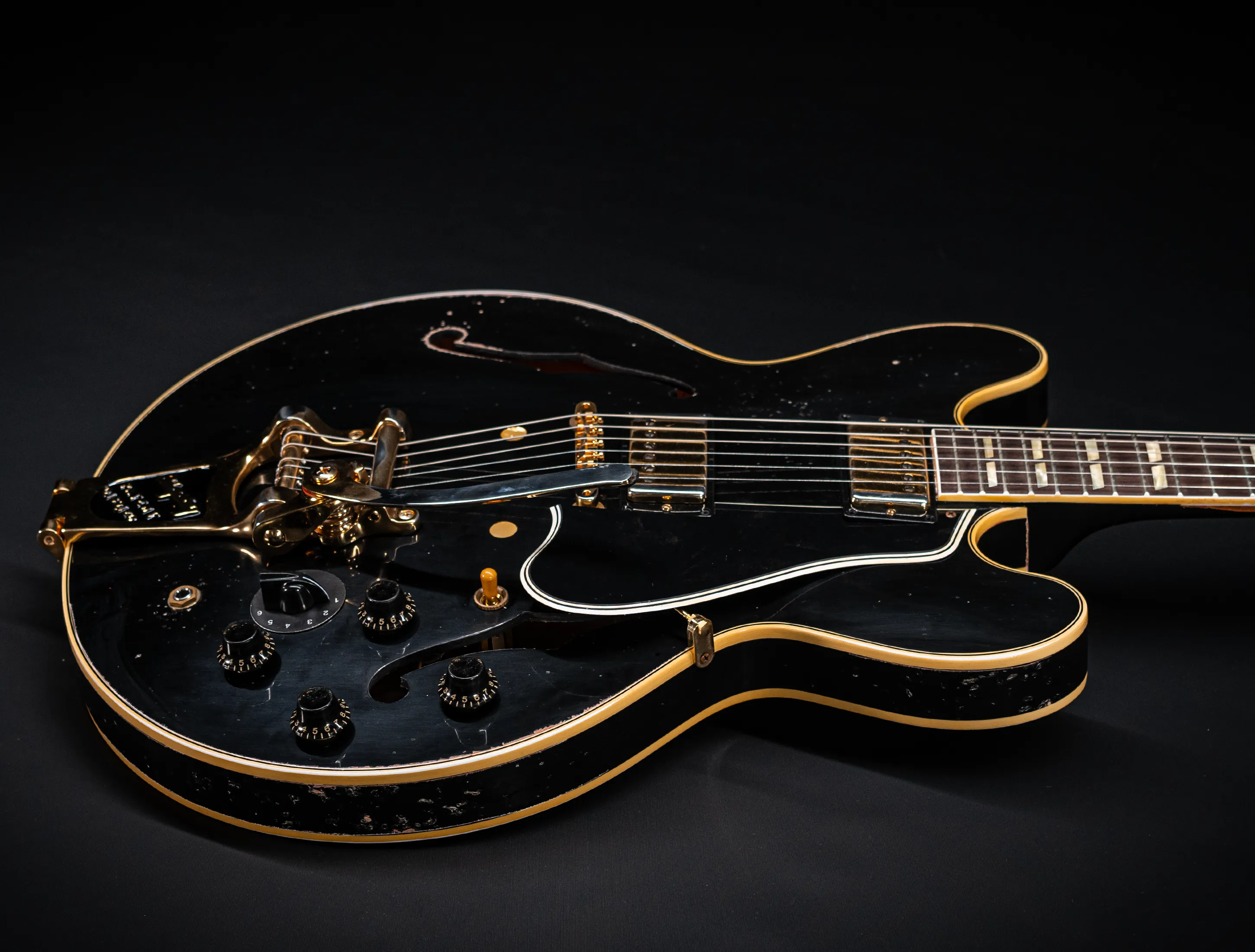 Gibson ES-345 1959 Bigsby Varitone Custom Shop Murphy Lab Heavy Aged - Ebony