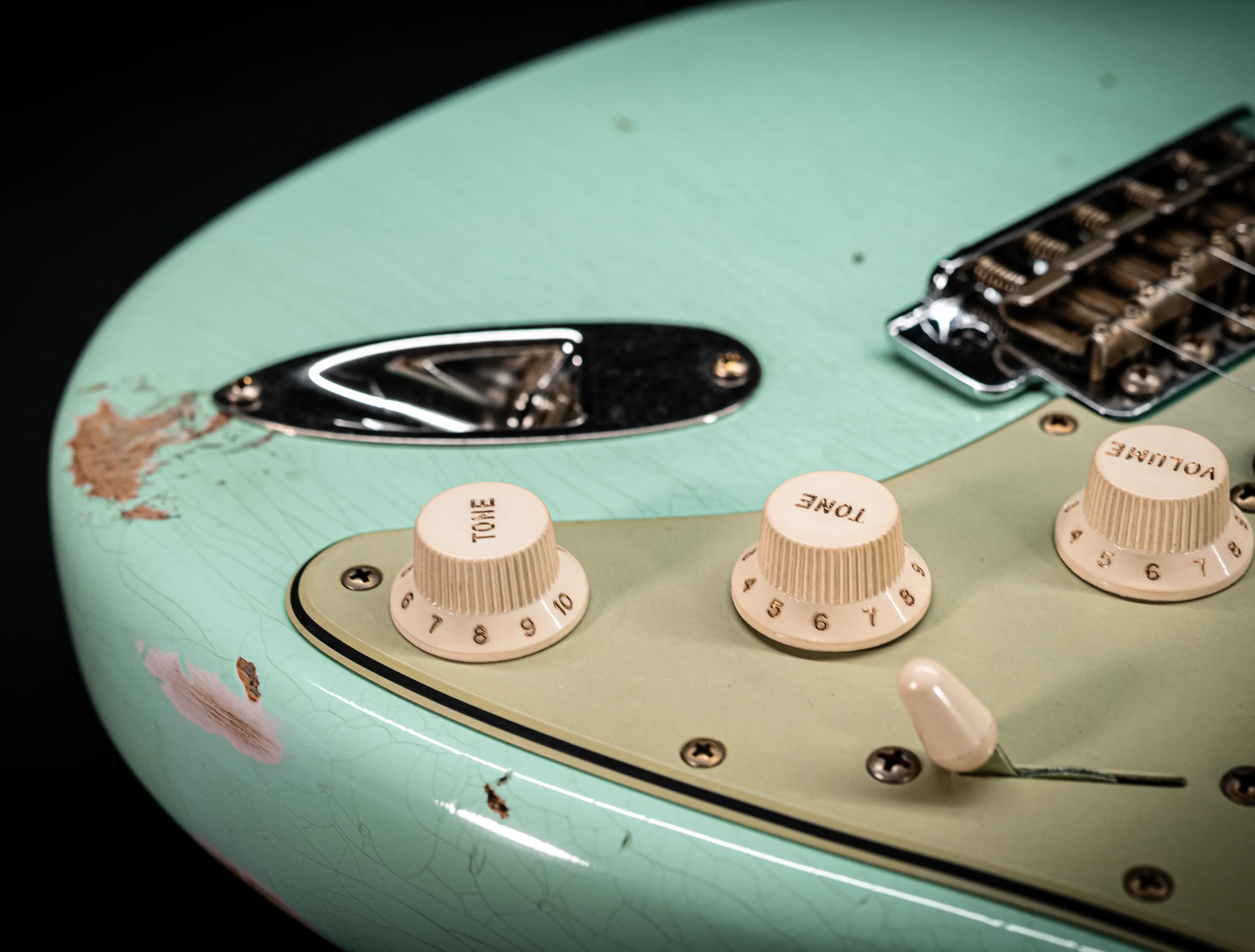 Fender MBD 1963 Stratocaster Relic - Aged Surf Green