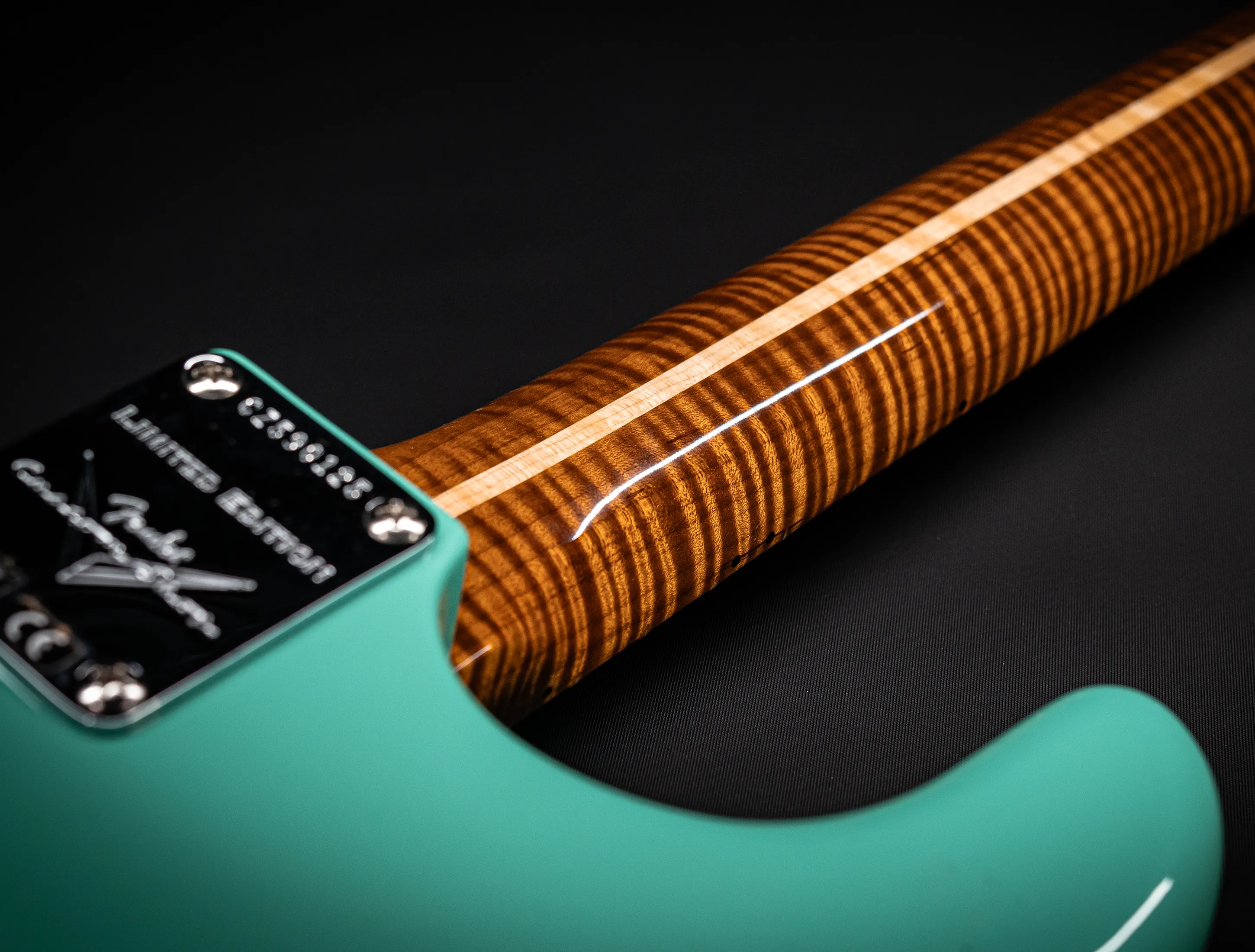 Fender 50`s Limited Stratocaster NOS Mastergrade roasted Flame AAAA Neck - Sea Foam Green