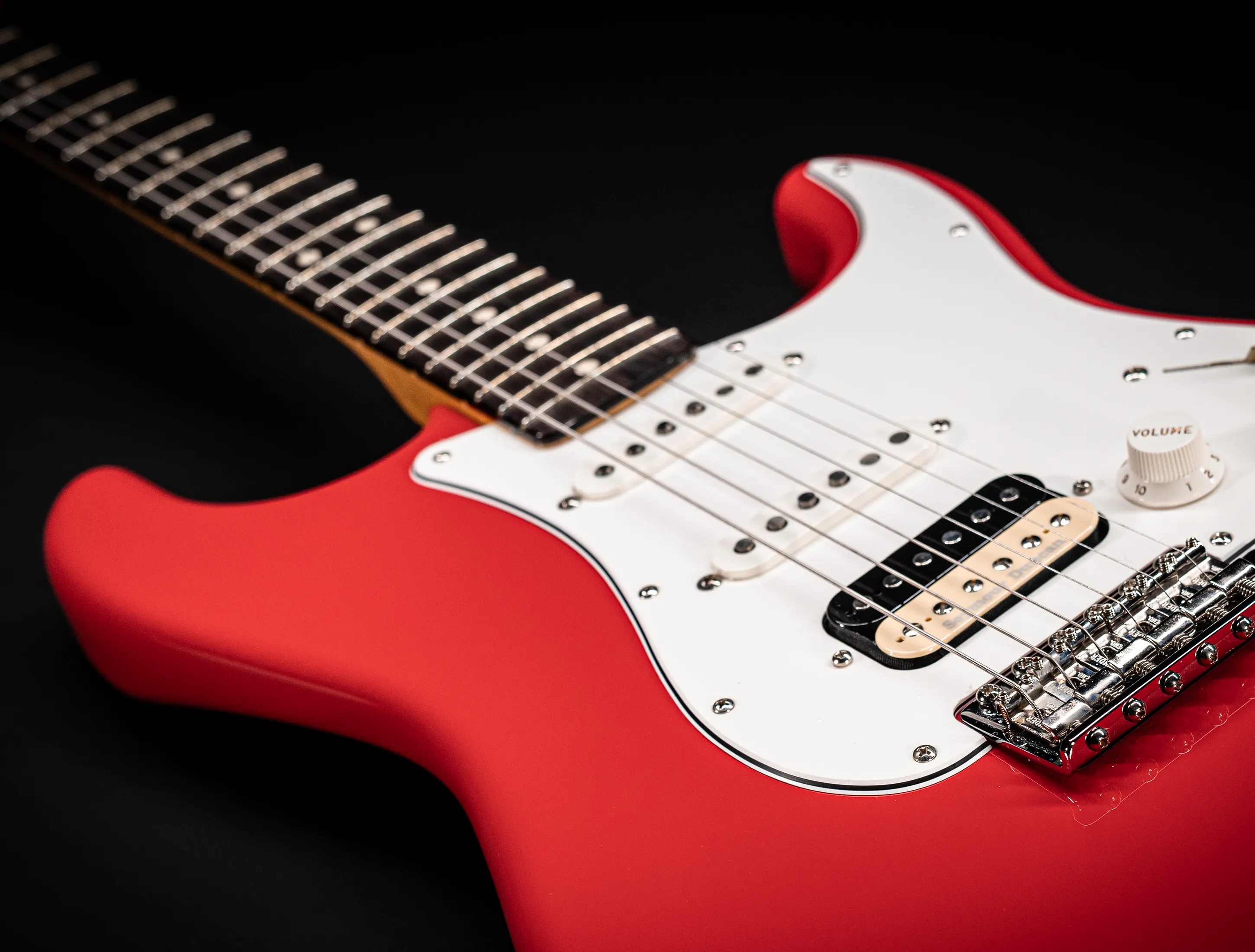 Fender MBD 1963 Humbucker Stratocaster GLOSS NOS flame Neck - Fiesta Red