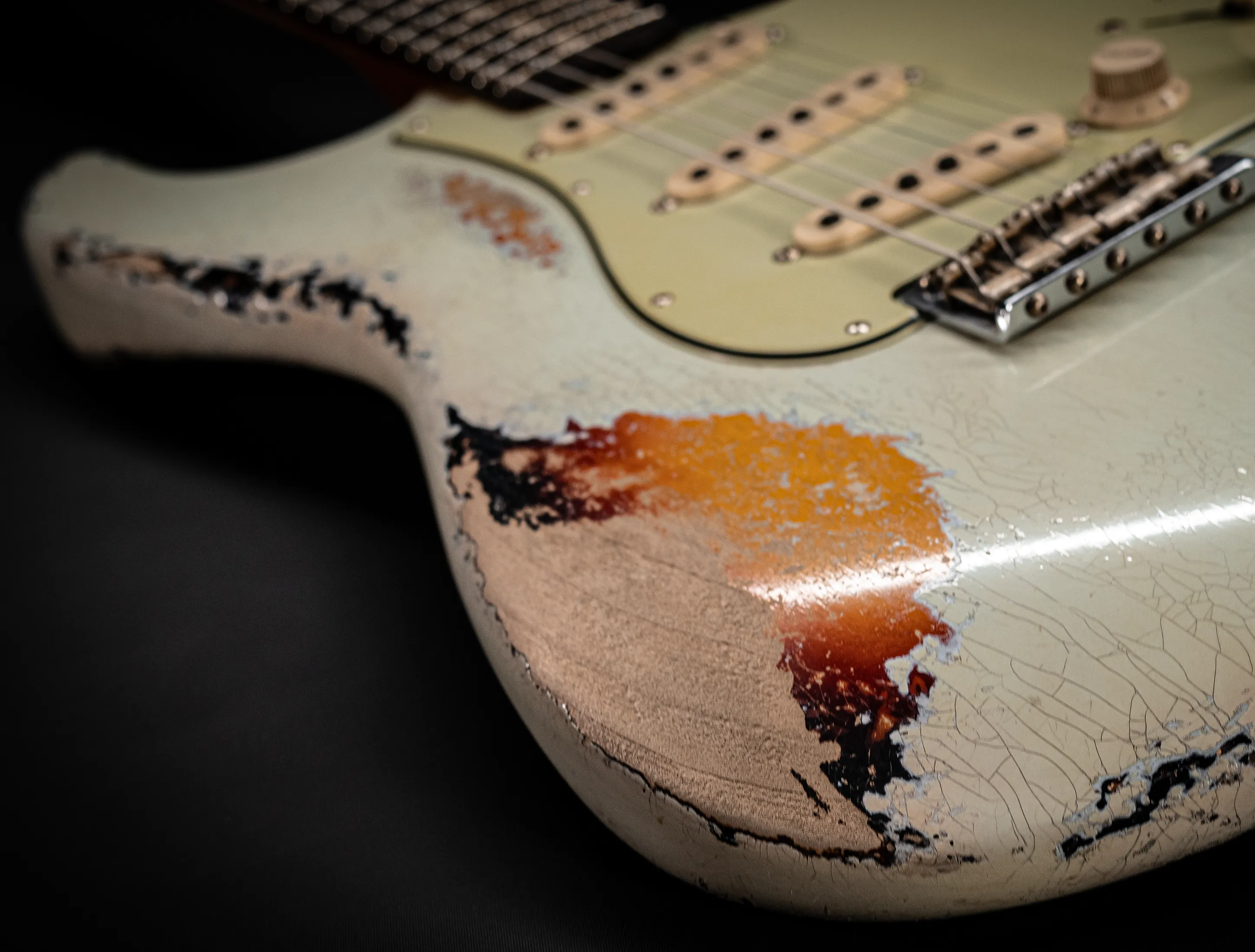 Fender Masterbuilt Paul Waller 1961 F-branded Ex Pin-Up Stratocaster Heavy Relic Sonic Blue over Sunburst