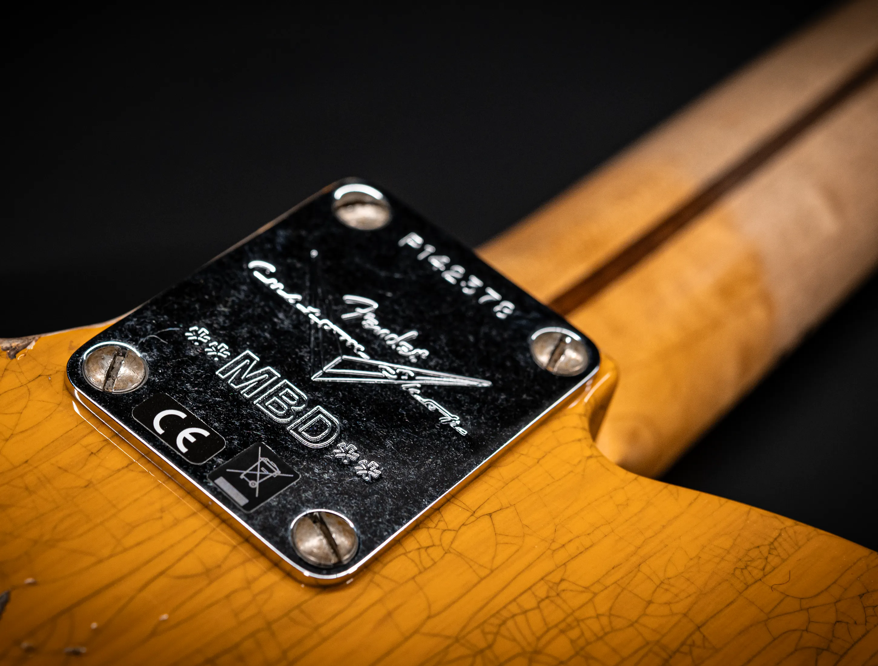 Fender MBD 1952 Humbucker Telecaster Heavy Relic 1pc Ash Body - Butterscotch Blonde