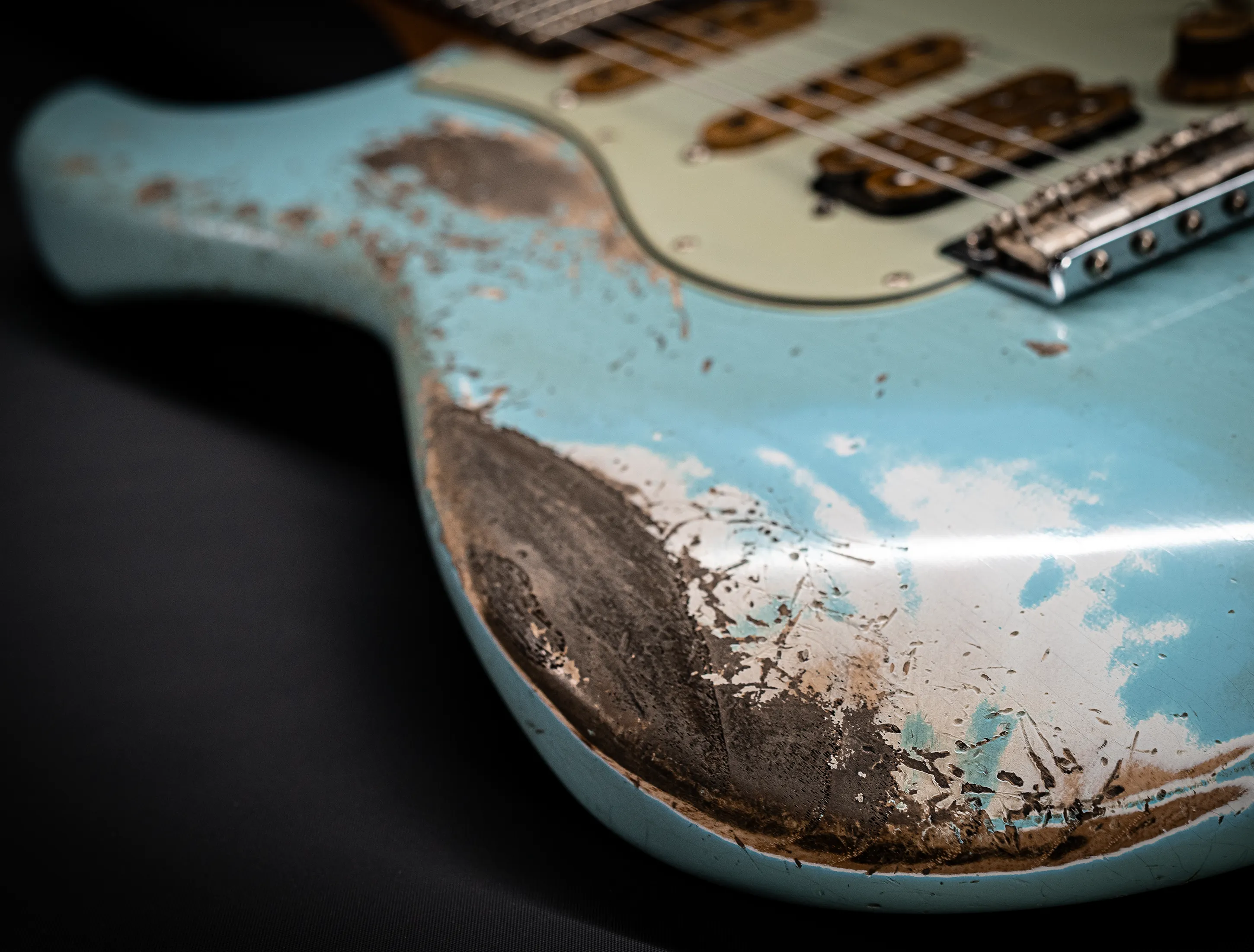 Fender MBD II 1962 Humbucker Stratocaster MIDAS Super Heavy Relic - ASH Body Daphne Blue