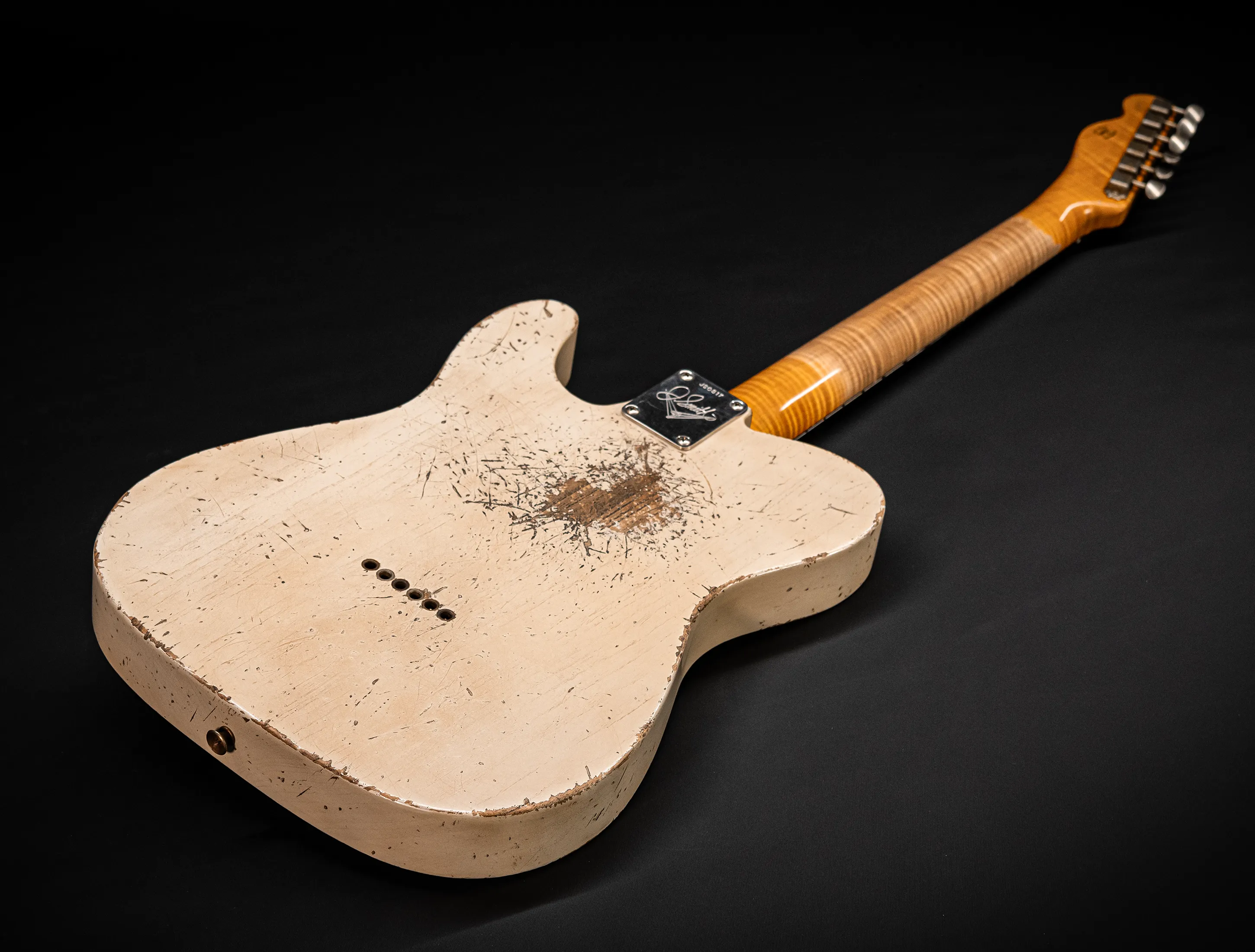 a162516 Fender Masterbuilt Jason Smith 1963 Telecaster Heavy Relic - Smoked Olympic White