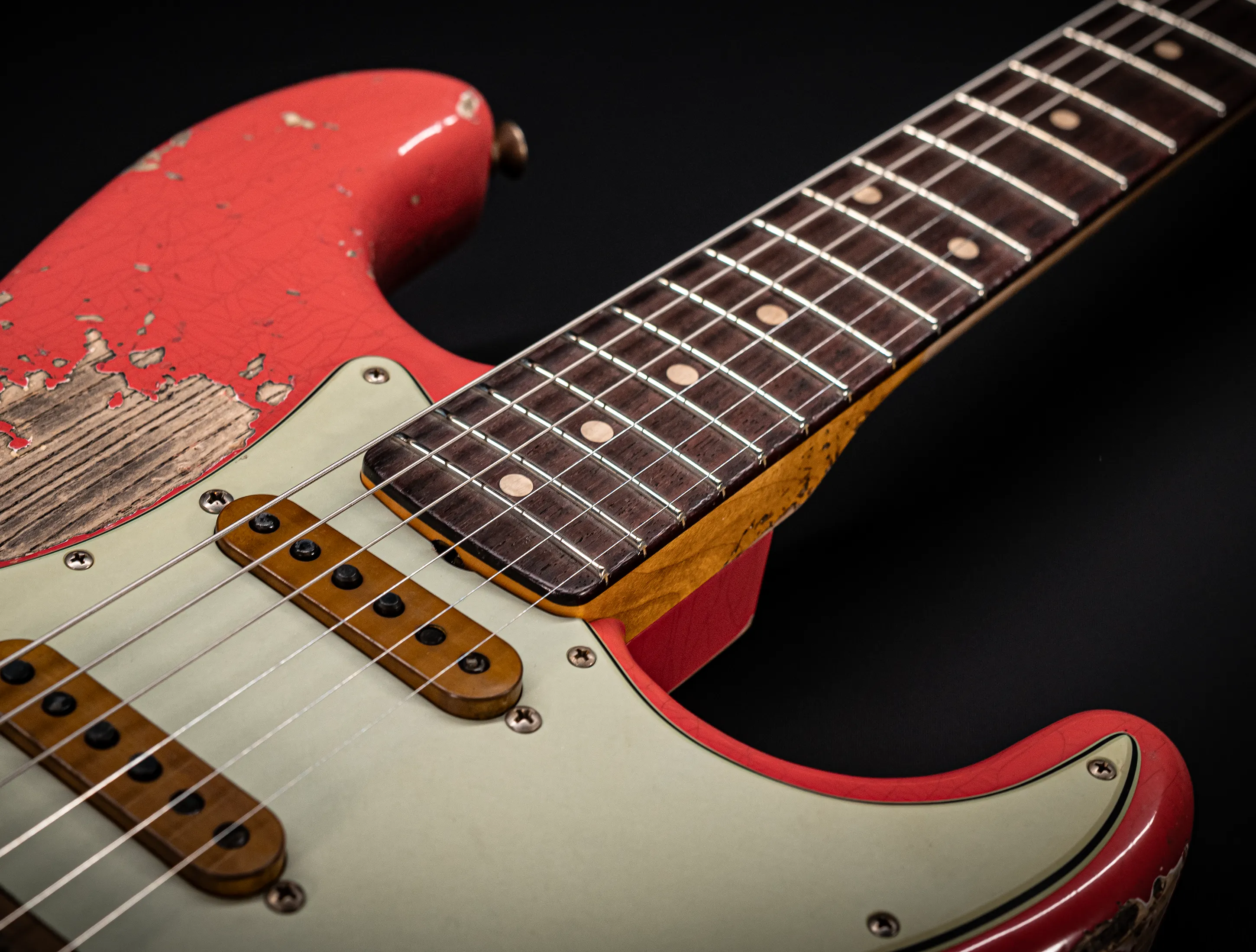 Fender MBD II 1962 Humbucker Stratocaster MIDAS Super Heavy Relic - ASH Body Fiesta Red
