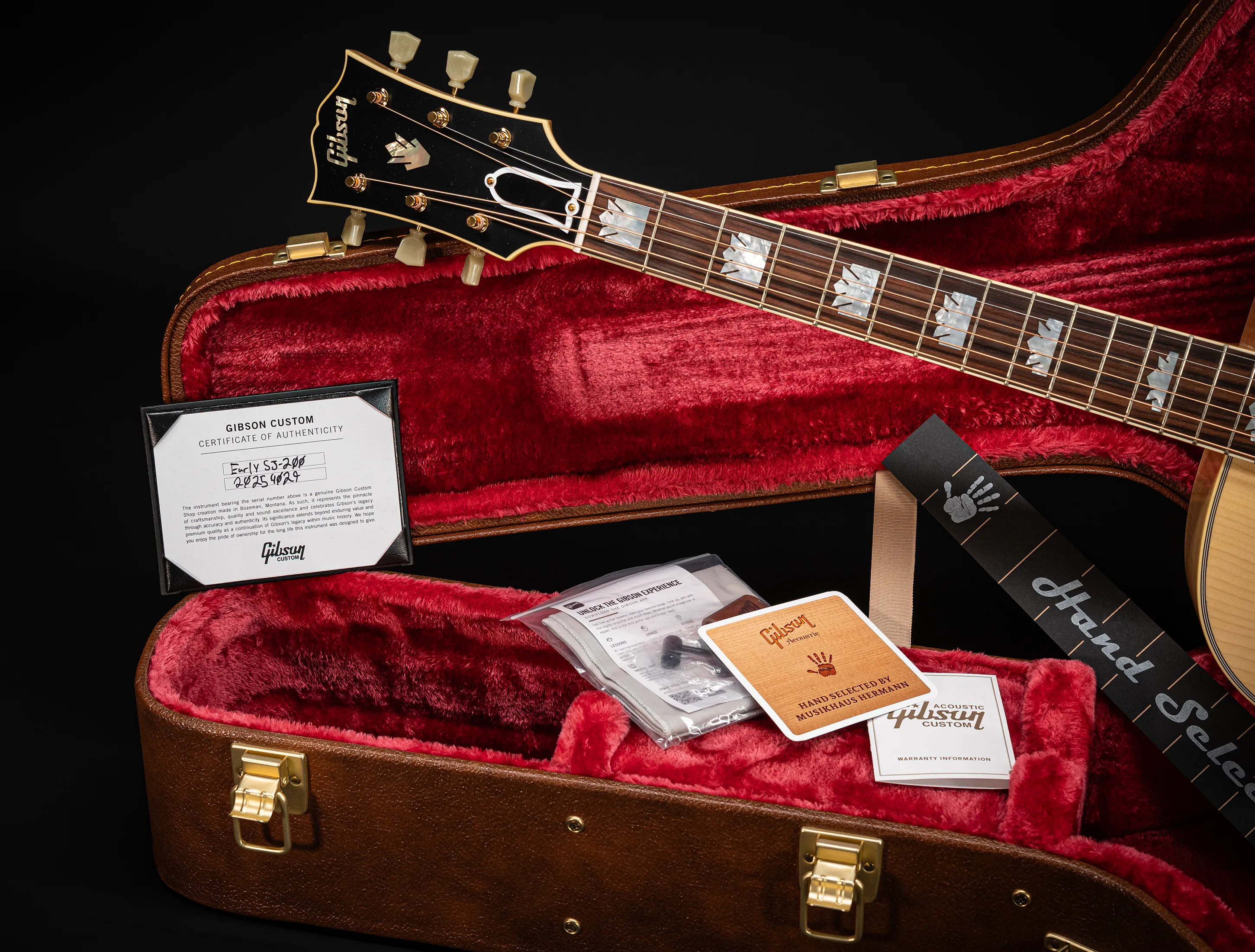 Show gallery (32 images) a162574 Gibson SJ-200 EARLY 50`s Golden Era Custom Shop Adirondack - Vintage Natural