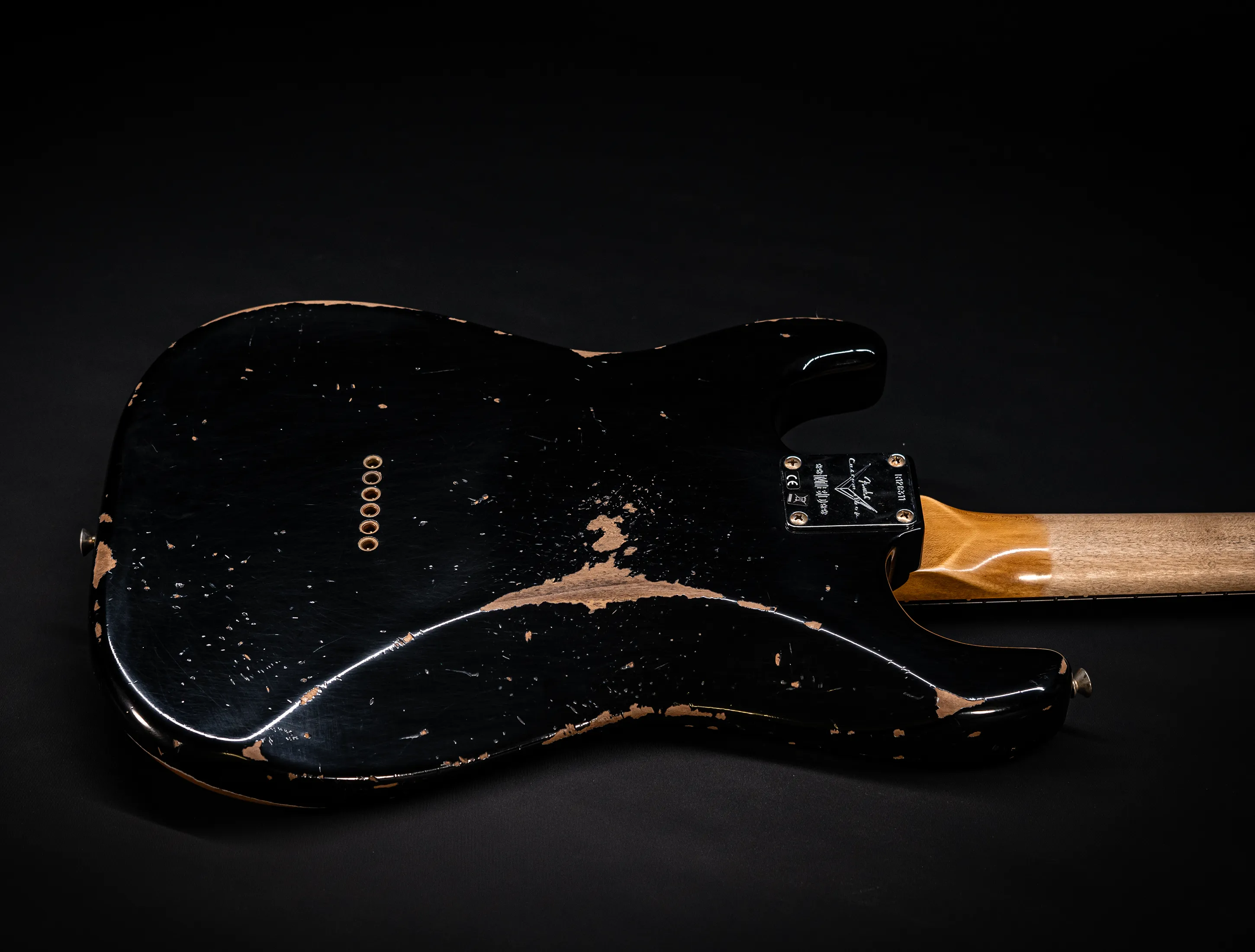 a172969Fender MBD Limited 1963 Hardtail Stratocaster Heavy Relic - Black Muikhaus-Hermann