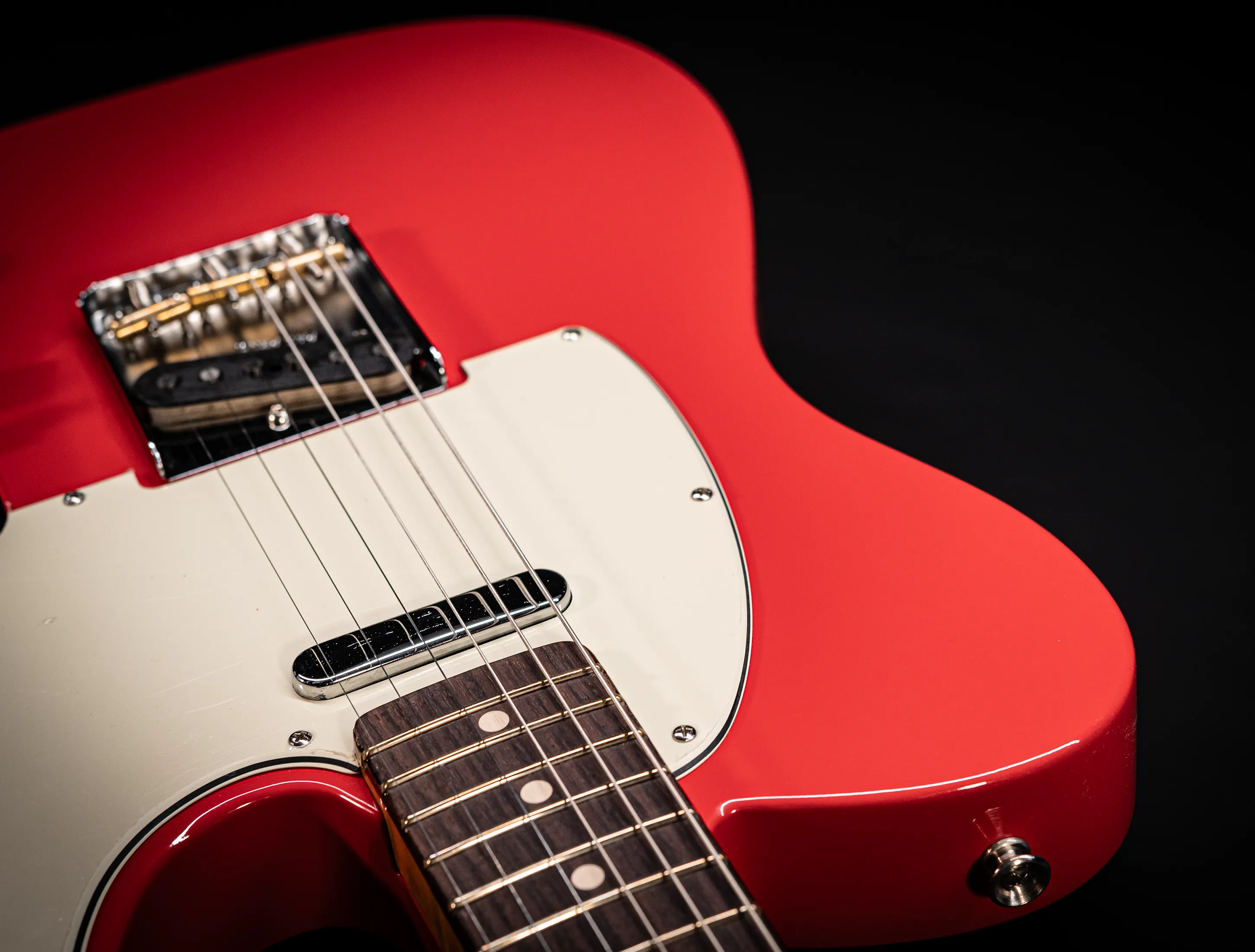 a164318 Fender MBD Limited 1963 Telecaster Timeless NOS flame Neck - Fiesta Red