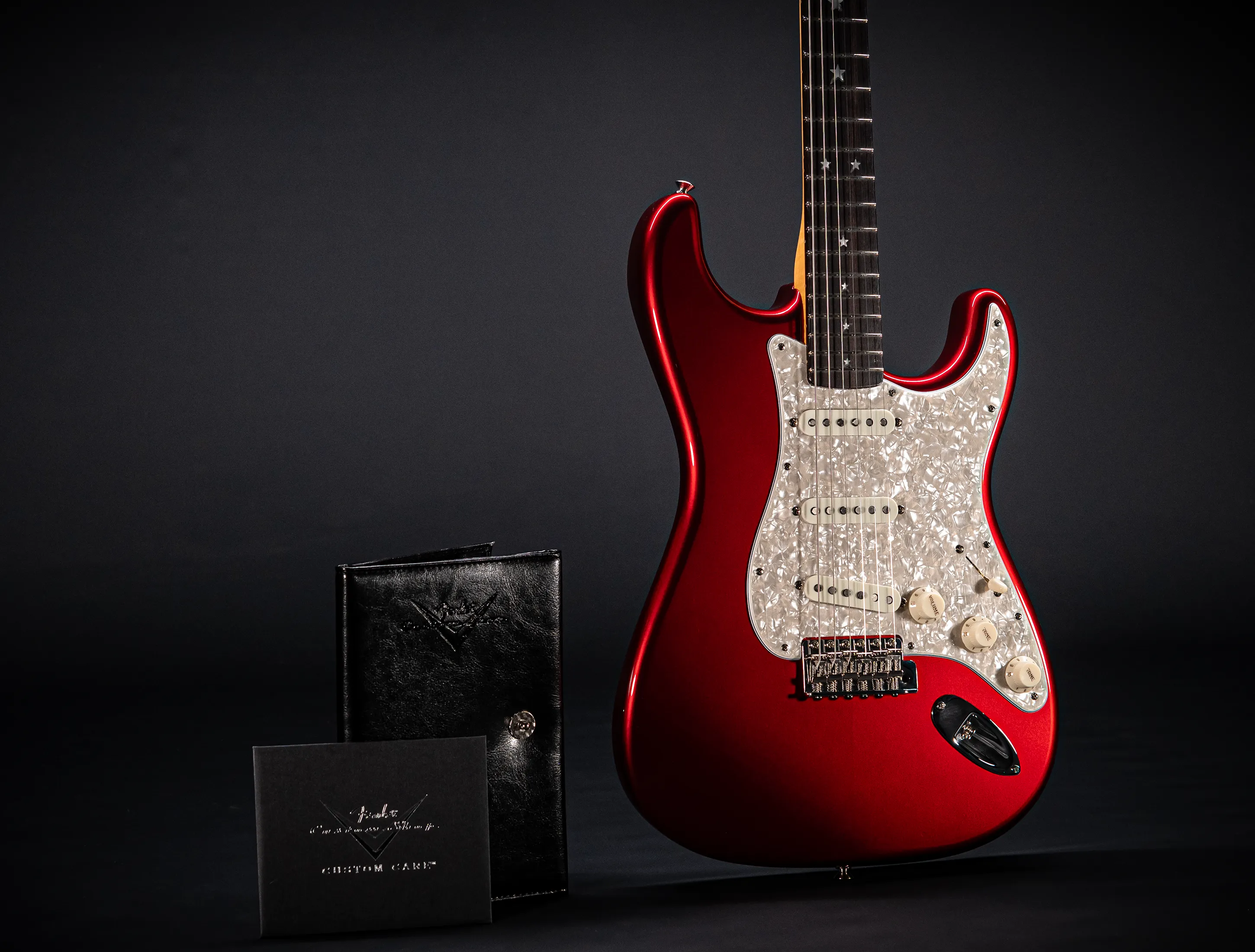 Fender MBD 60s STARS Stratocaster NOS flame Neck - Candy Apple Red