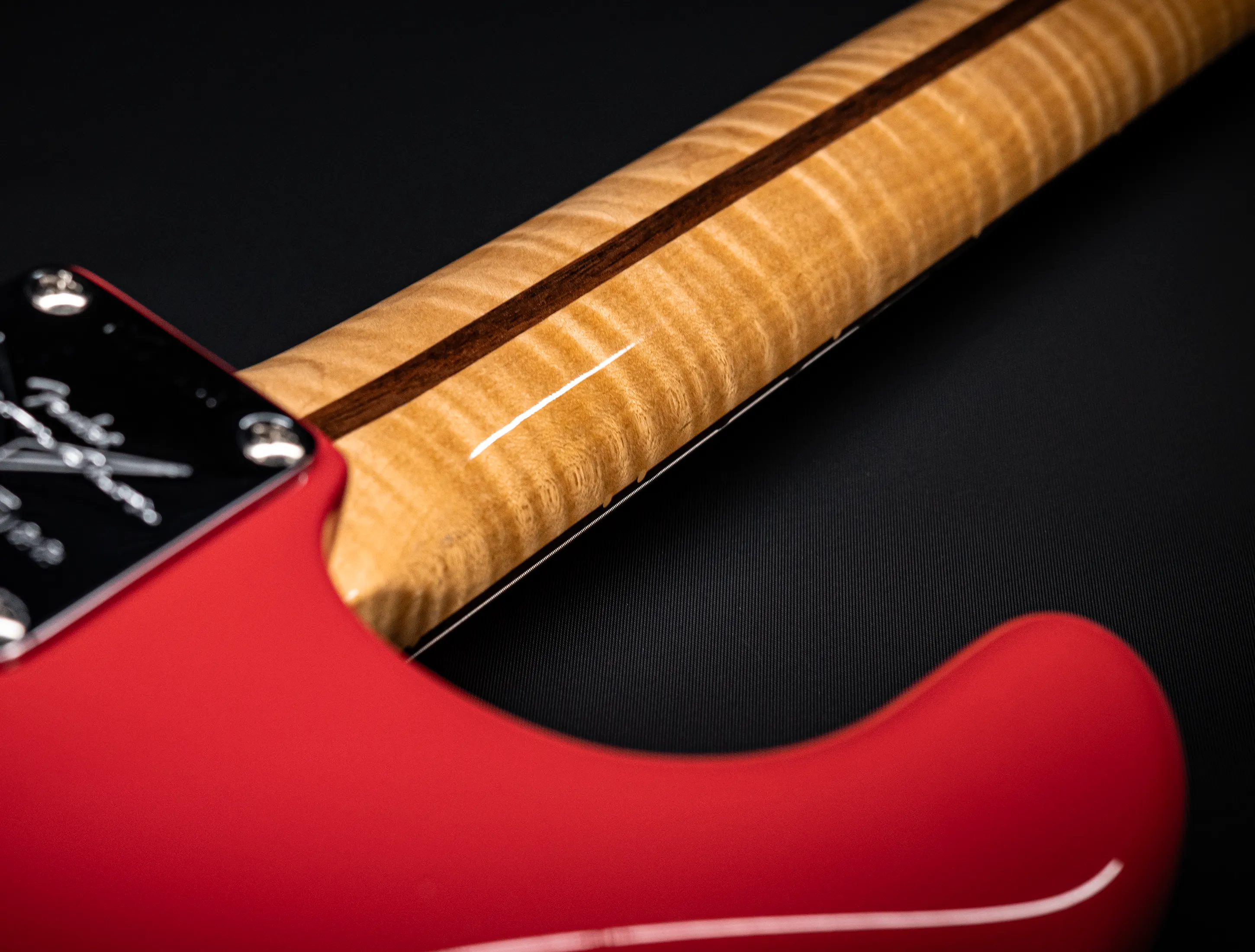 Fender MBD 1963 Stratocaster GLOSS NOS flame Neck - Fiesta Red