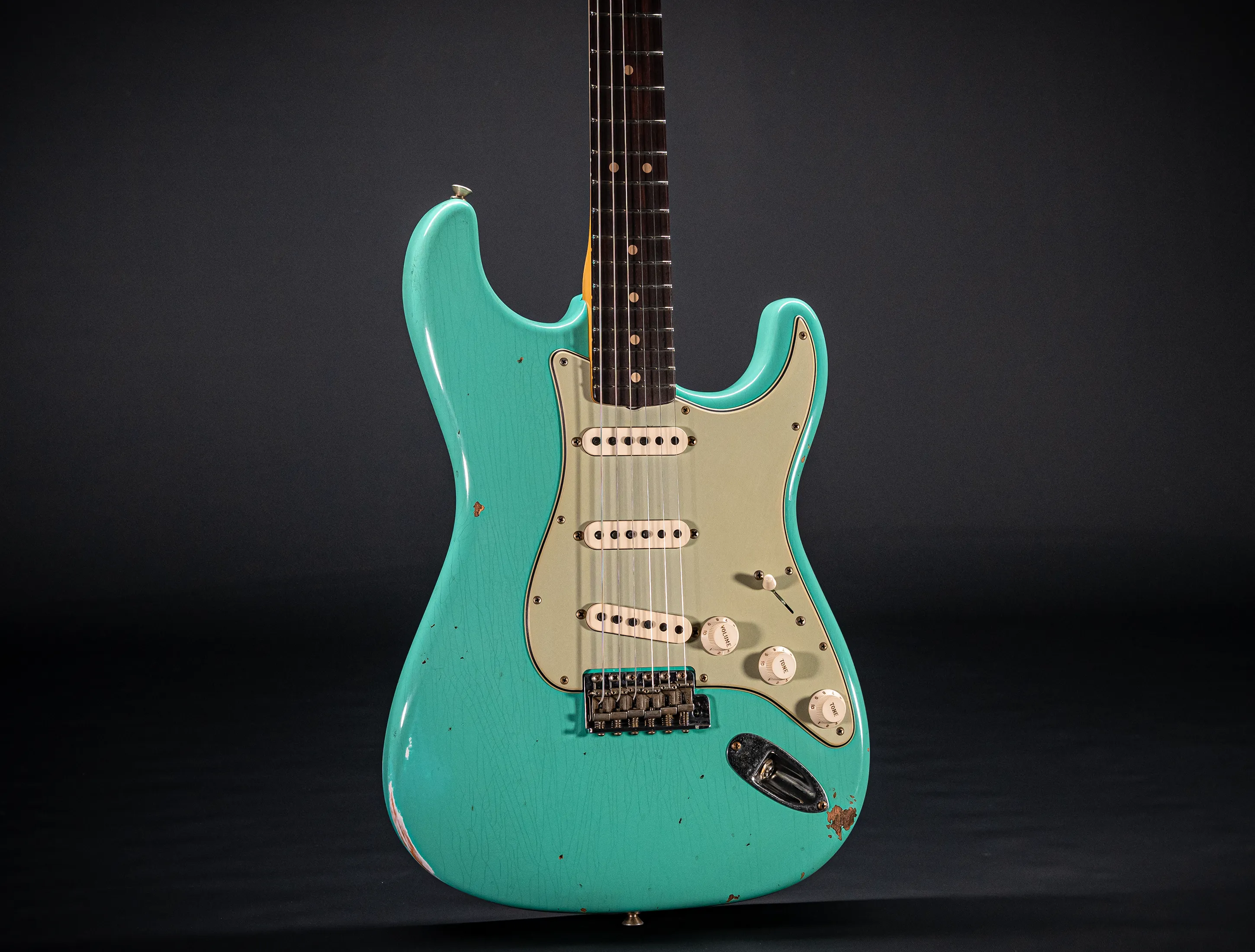 Fender MBD 1963 Stratocaster Relic - Aged Sea Foam Green