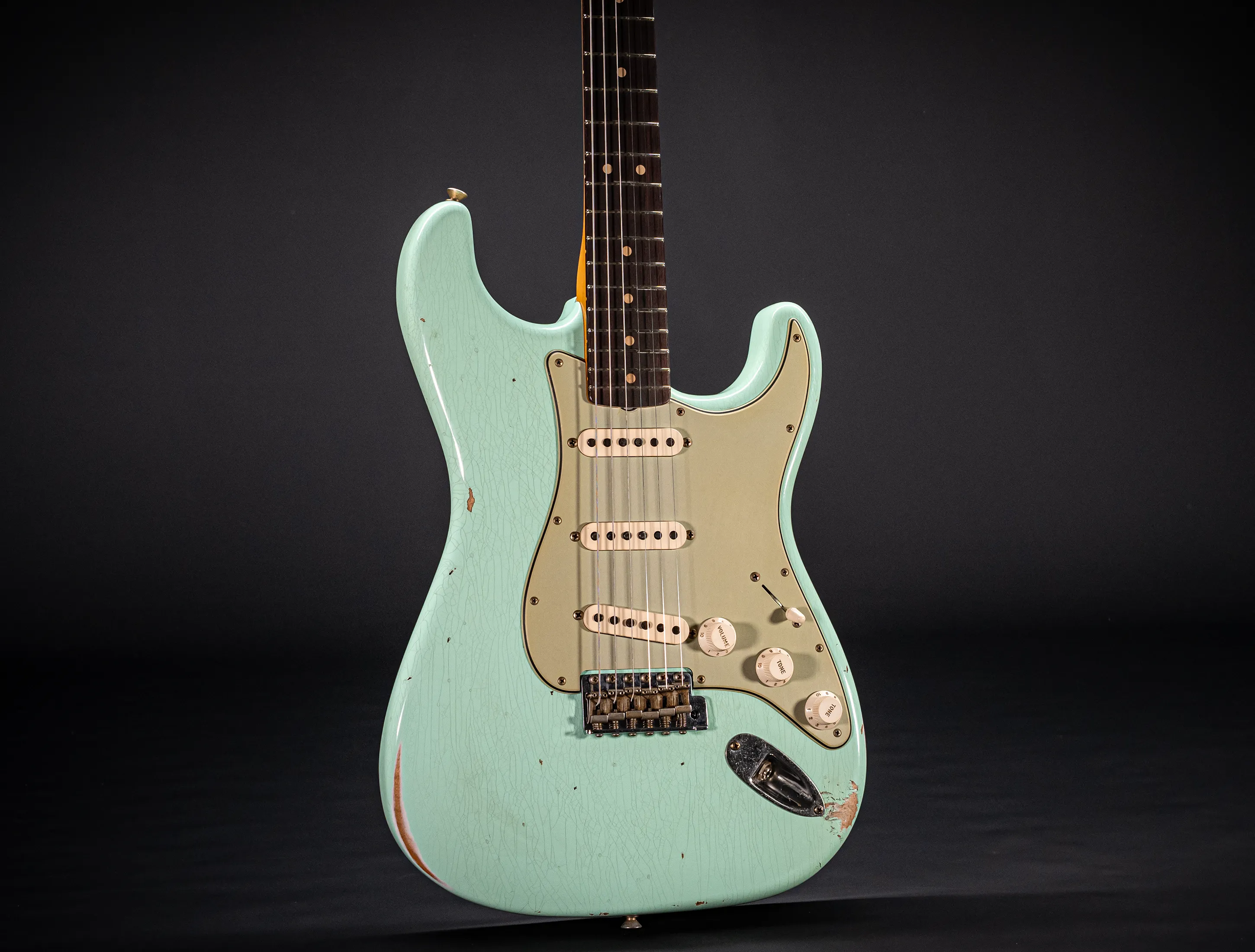 Fender MBD 1963 Stratocaster Relic - Aged Surf Green