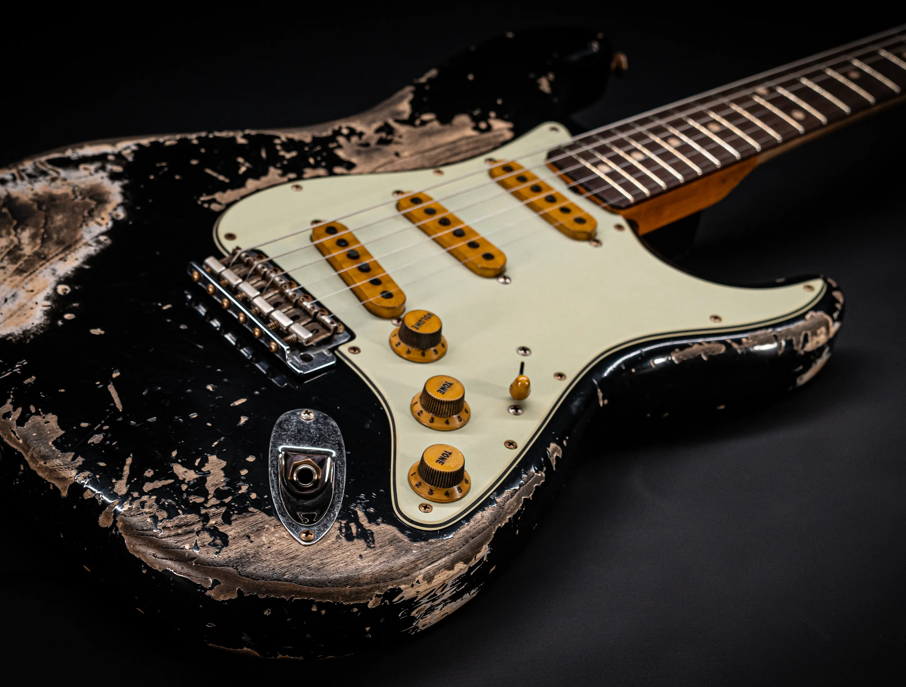 Fender MBD II 1962 Stratocaster MIDAS Super Heavy Relic - ASH Body Black