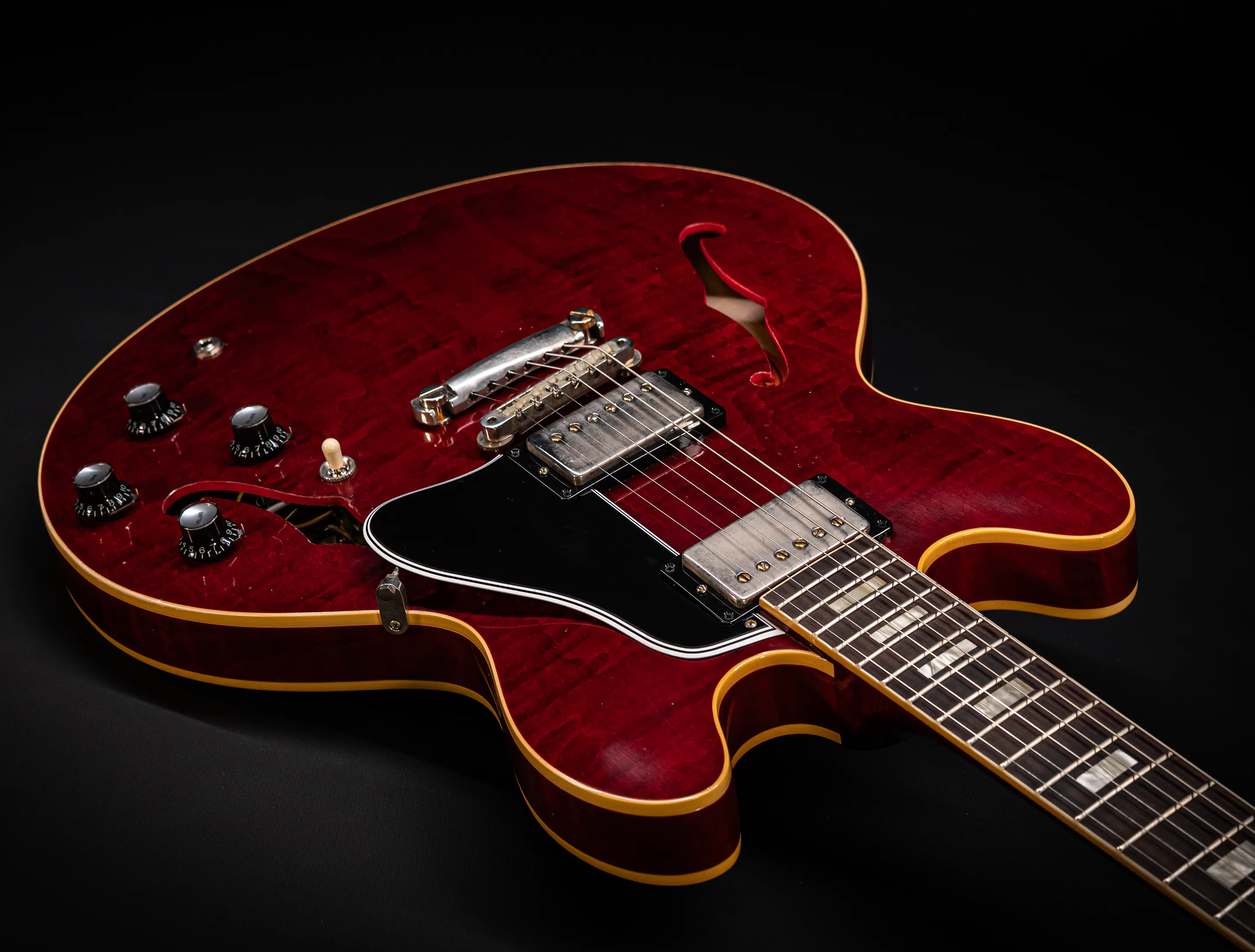 a165218 Gibson ES-335 1964 Custom Shop Murphy Lab Light Aged Figured Maple - 60s Viking Red
