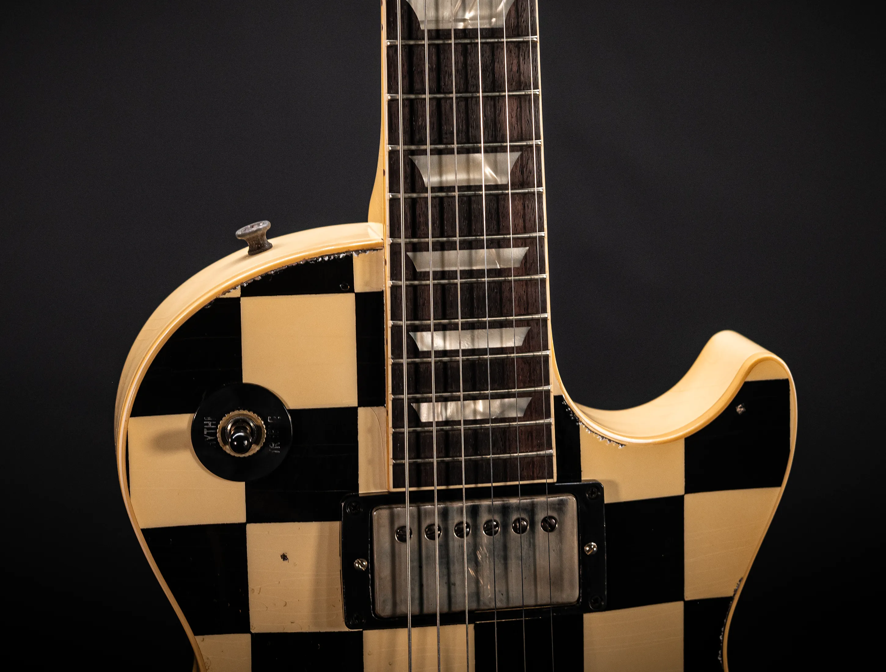 a162856 Gibson Les Paul 1958 Standard Murphy LAB Heavy Aged Black Checkerboard