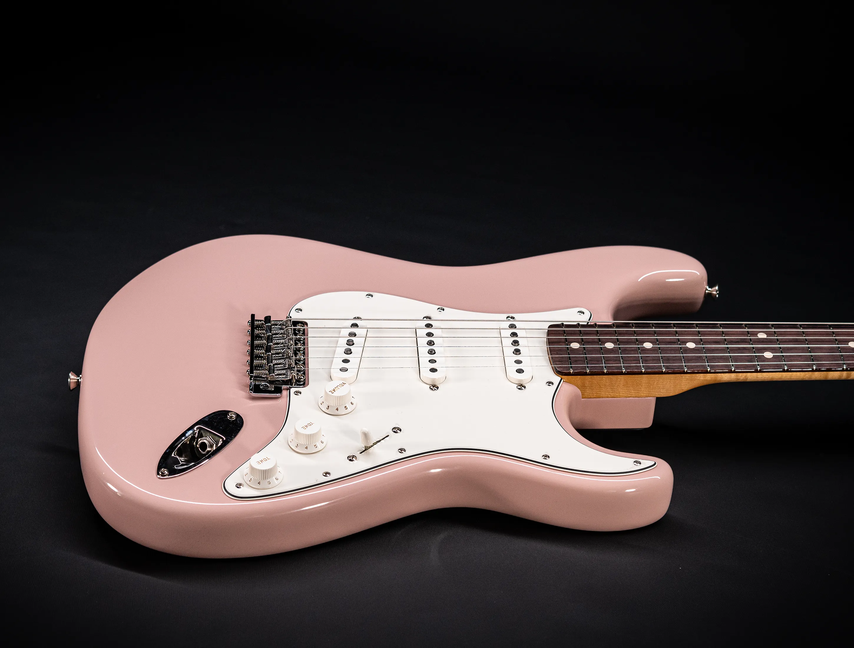Fender MBD 1963 Stratocaster Prestige NOS flame Neck - Shell Pink